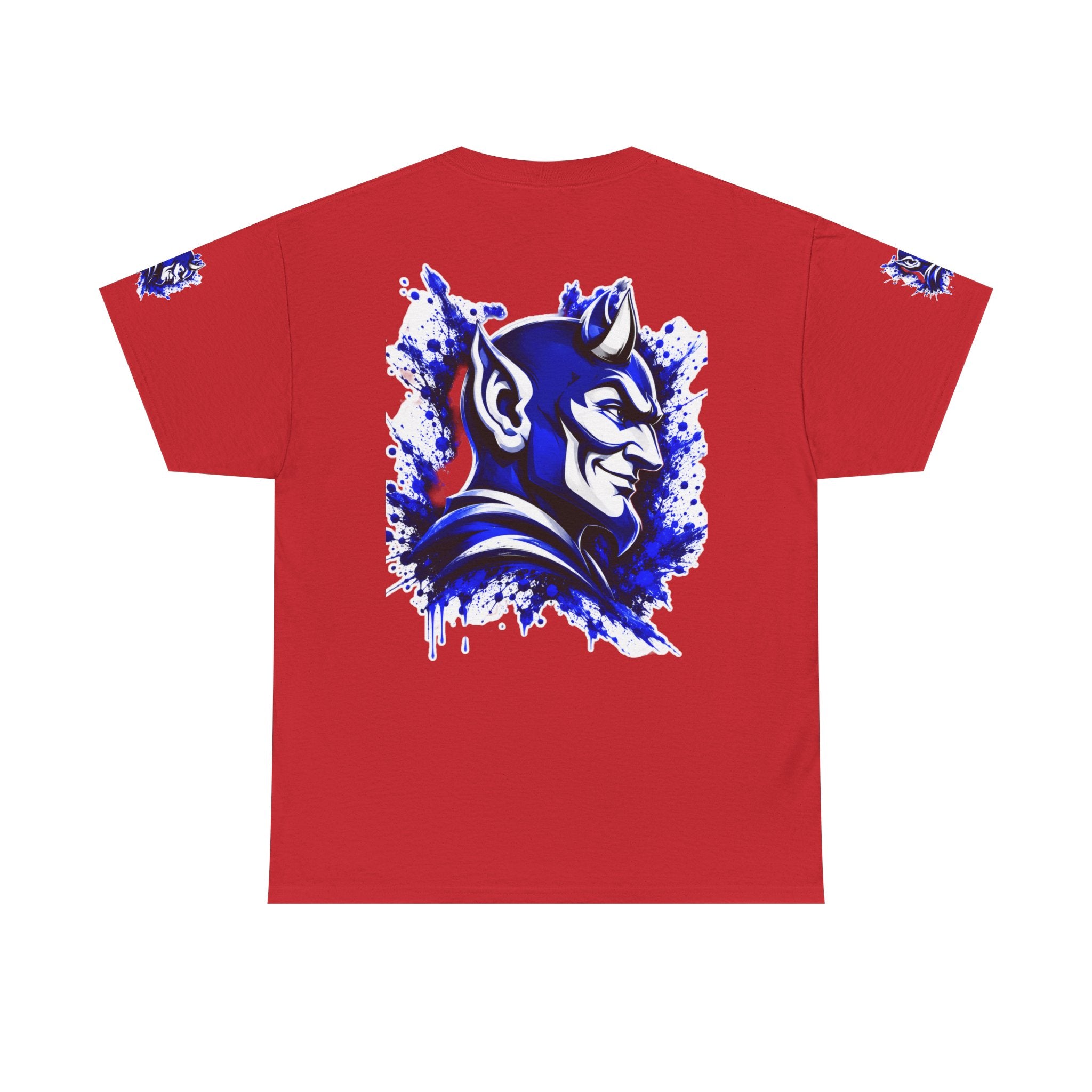Duke Blue Devils Graphic Tee — Splatter Devil Logo T‑Shirt