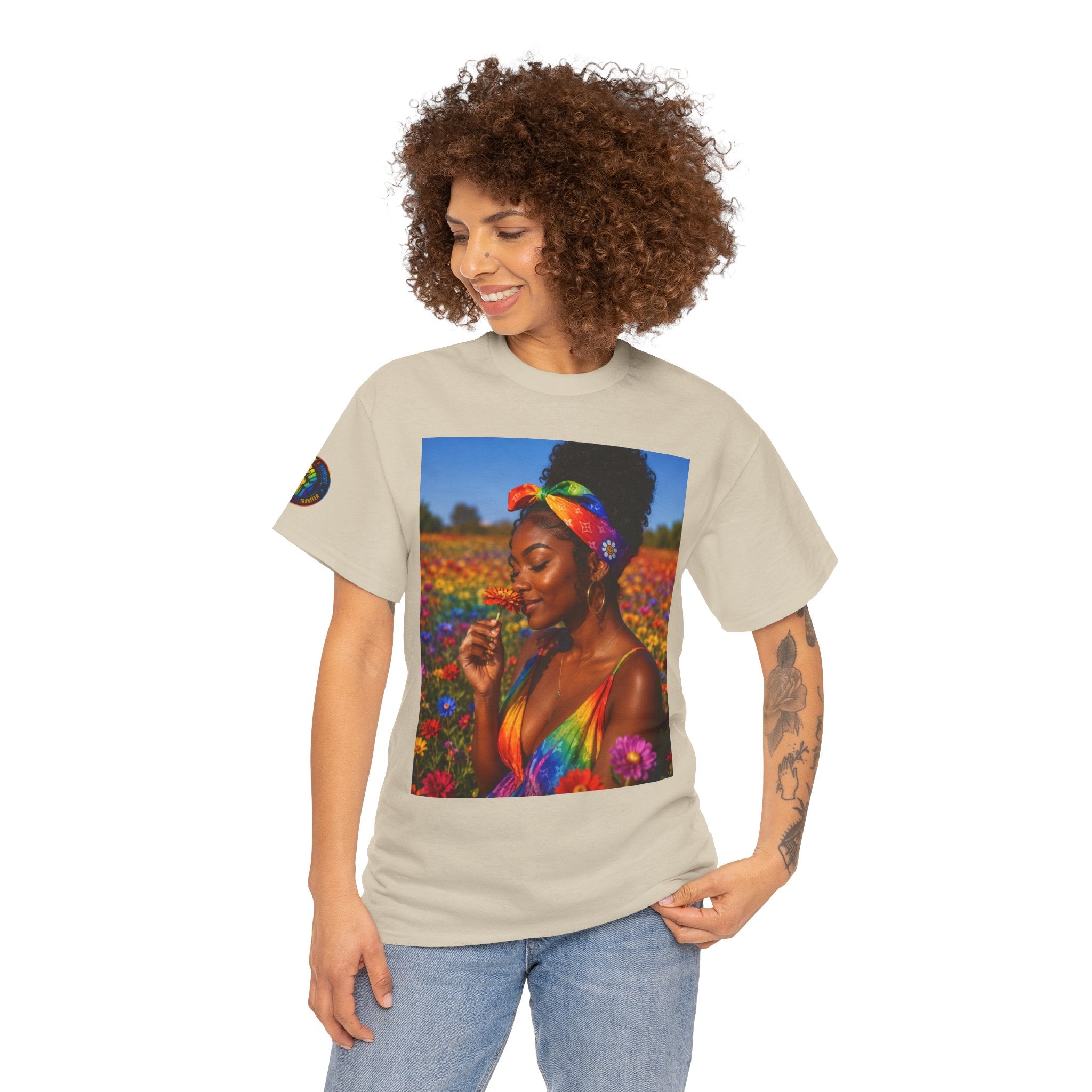T-Shirt — Rainbow Empowerment Portrait Tee ("This Is Not A Boycott, This Is A Human Transaction")