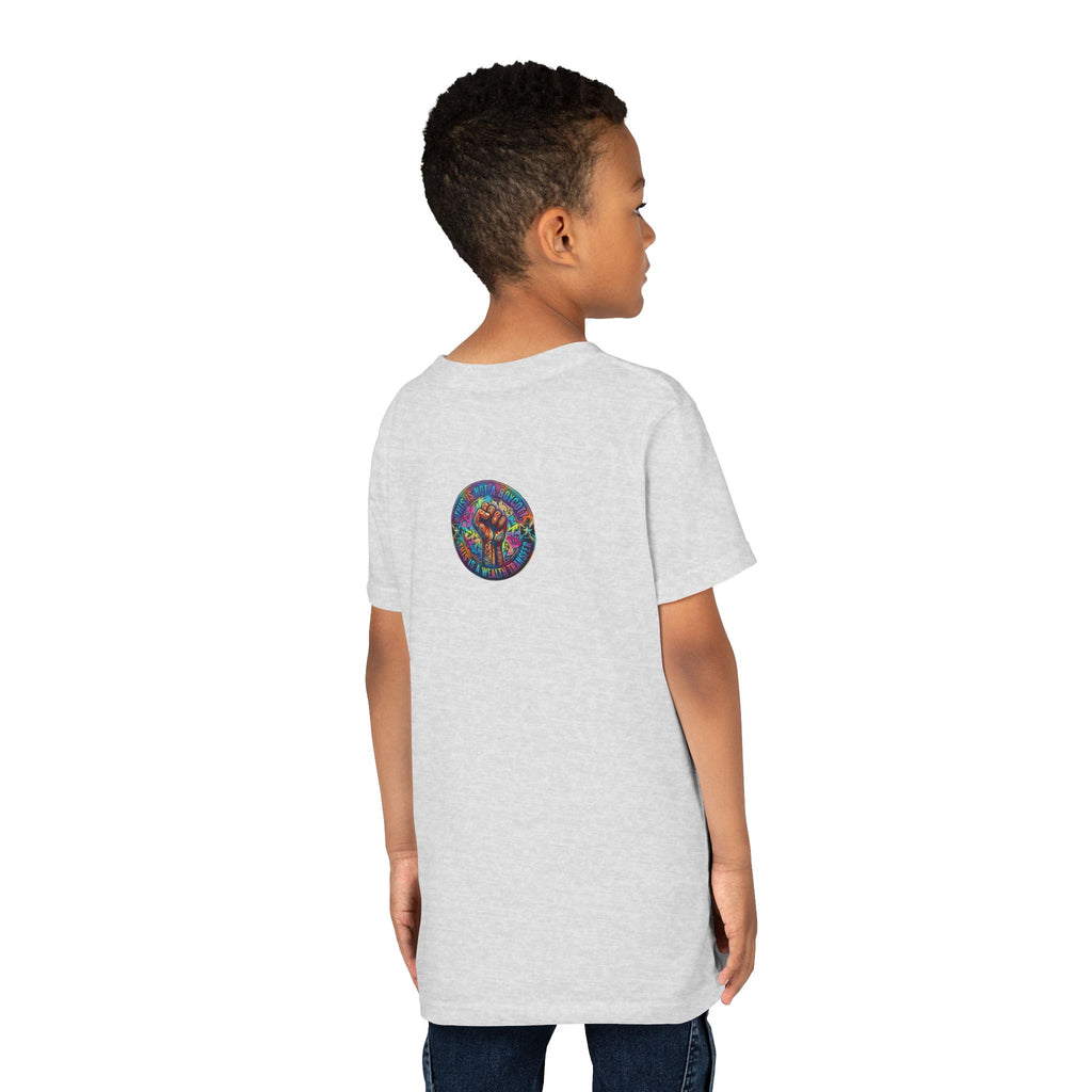 Neon Power Button Tee — Gamer Screen Escape Youth T-Shirt