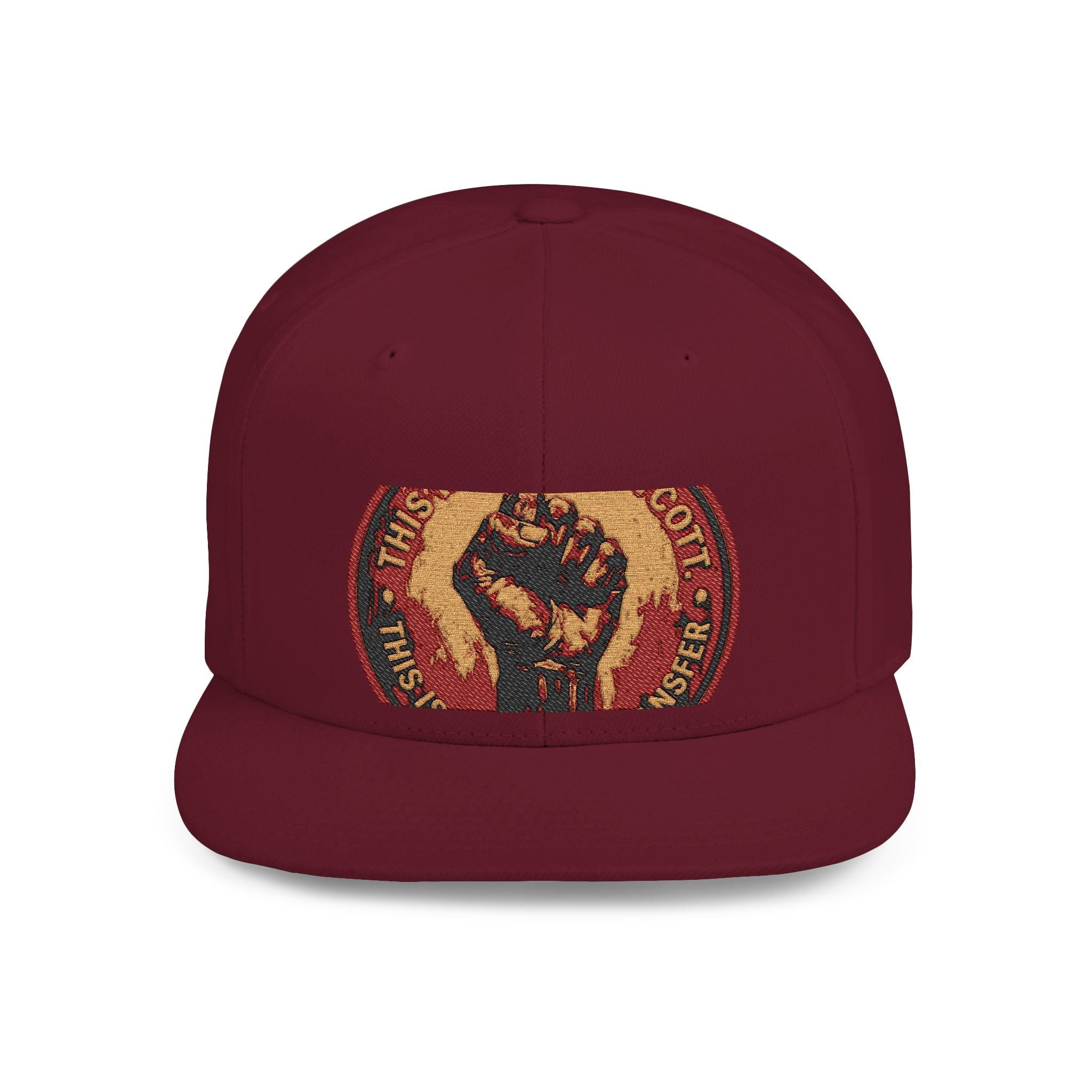 Raised Fist Snapback Hat – Vintage Protest Emblem Flat Bill Cap