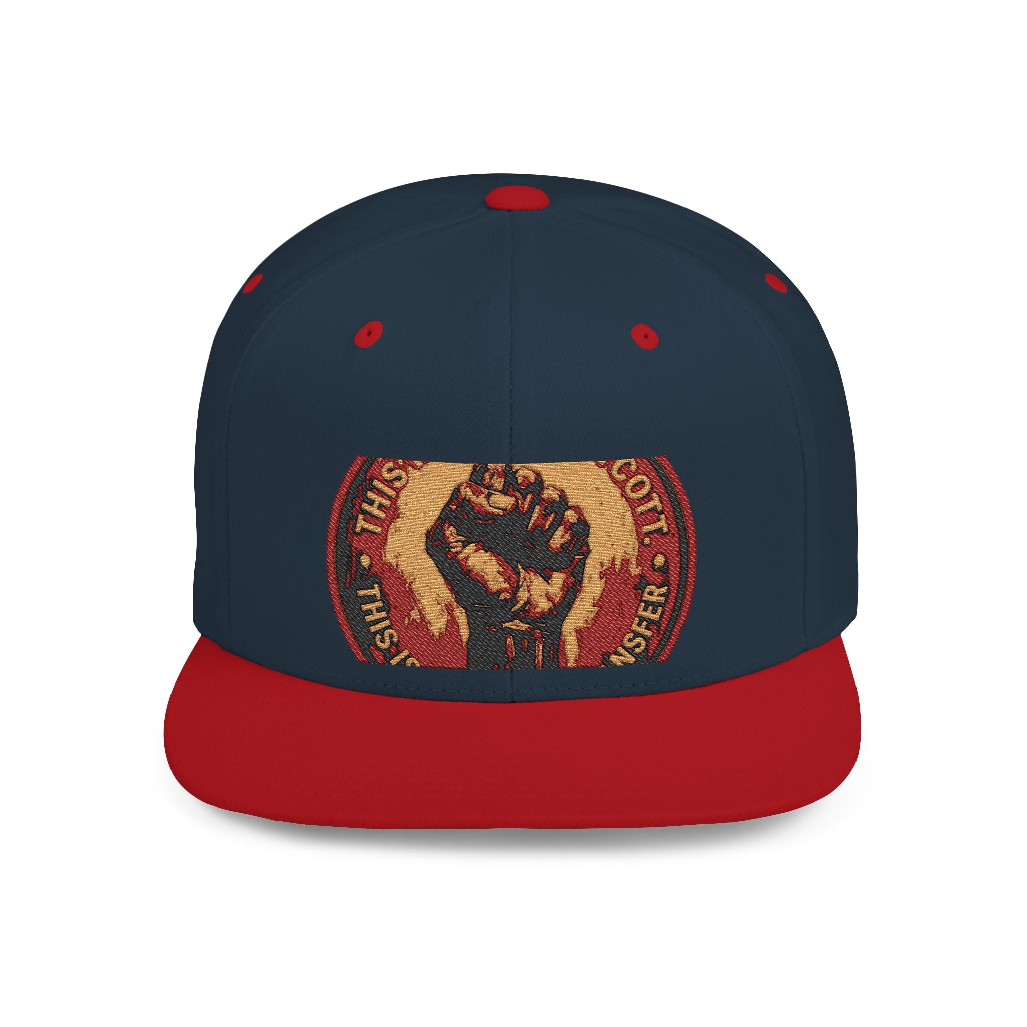 Raised Fist Snapback Hat – Vintage Protest Emblem Flat Bill Cap