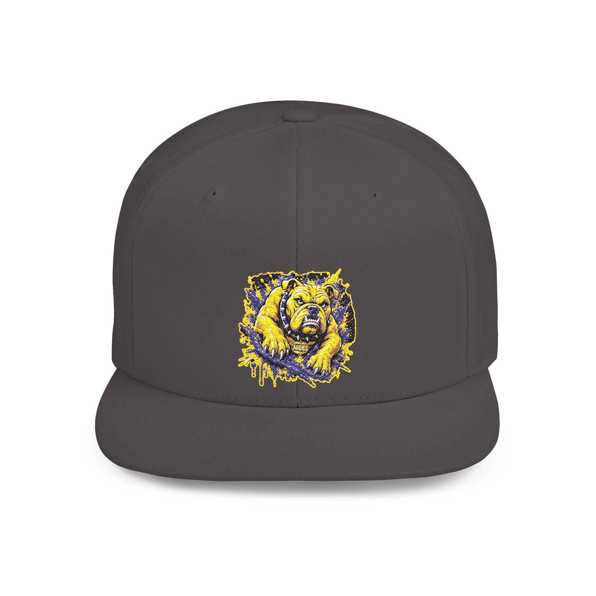 Lion Watercolor Snapback Hat — Yellow & Purple Lion Design