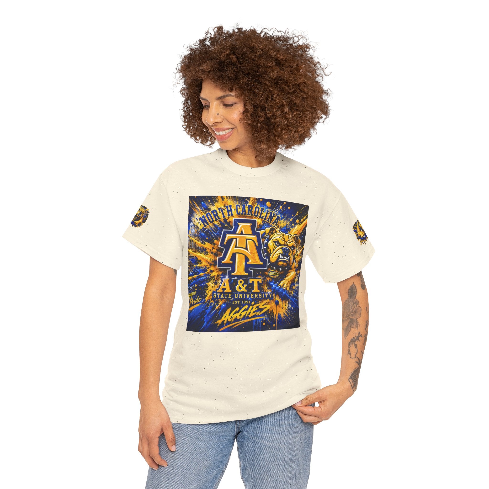 North Carolina A&T Aggies Bulldog T-Shirt — A&T Logo College Tee