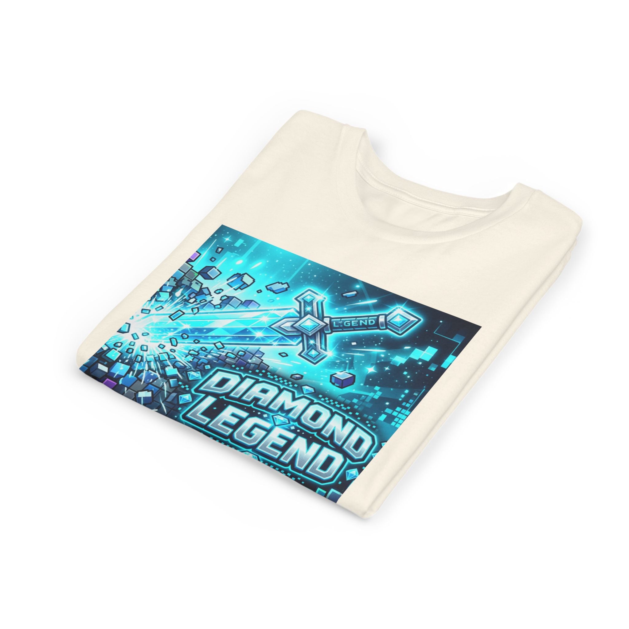 Youth Diamond Legend Tee — Pixel Minecraft-Style Gem Graphic Shirt