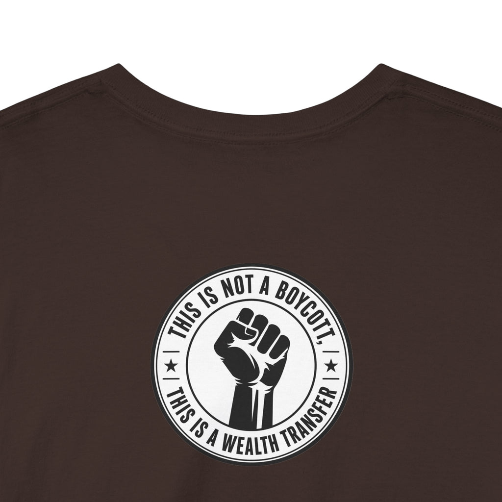 Graphic Tee — Retro Portrait Front with Black Power Fist Back