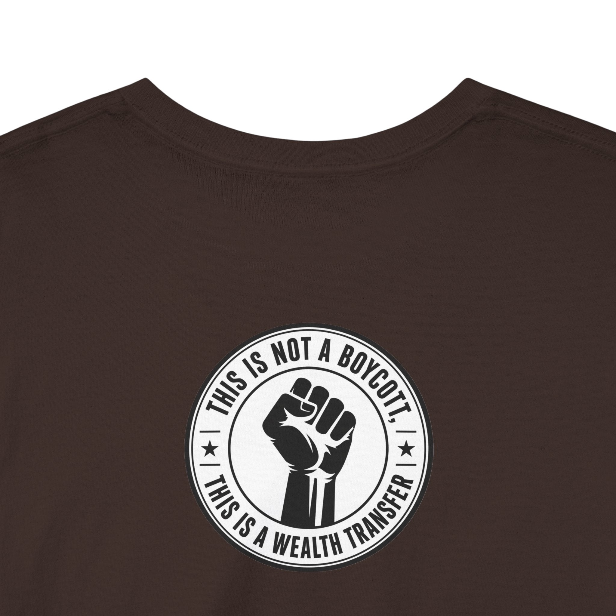 Graphic Tee — Retro Portrait Front with Black Power Fist Back
