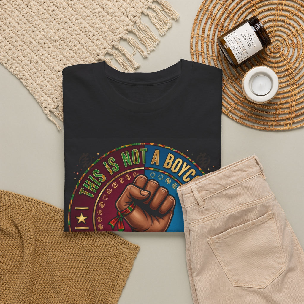 Political Activist Tee — "This Is Not a Boycott, This Is a Wealth Transfer" Fist Graphic Shirt
