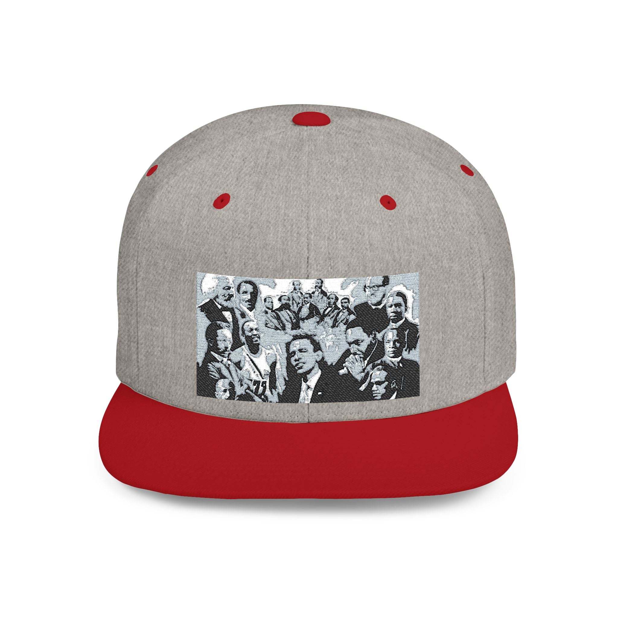 Copy of Reggae Vibes Flat Bill Snapback Hat — Colorful Rasta Music Patch
