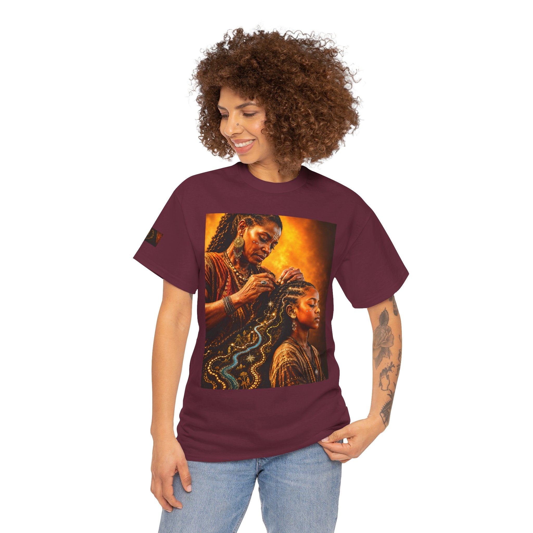 Afrocentric Braiding Tee – "This Is Not A Phase" Empowerment Graphic T-Shirt