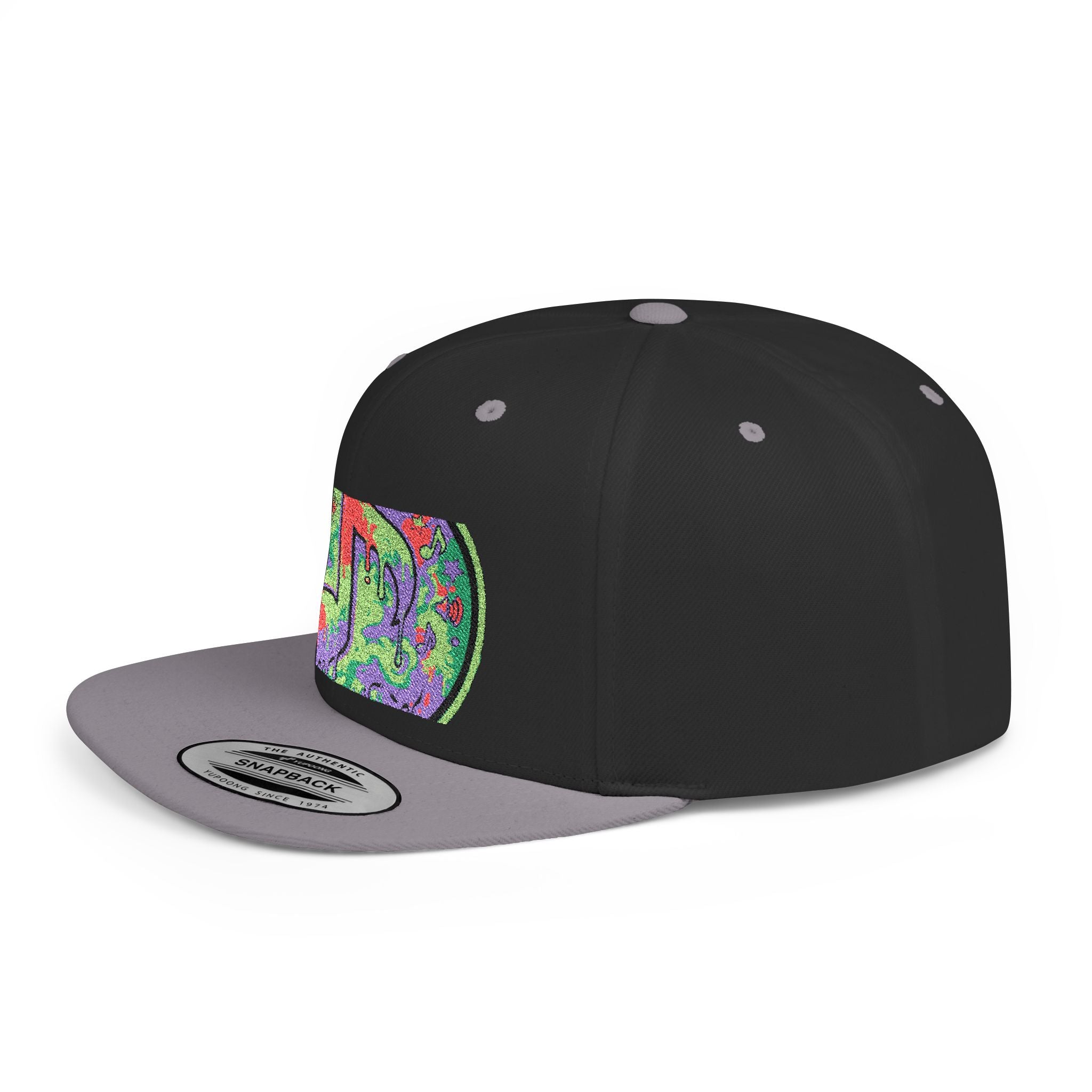 Copy of Copy of Flat Bill Snapback Hat — Retro Dance Crew Graphic Cap