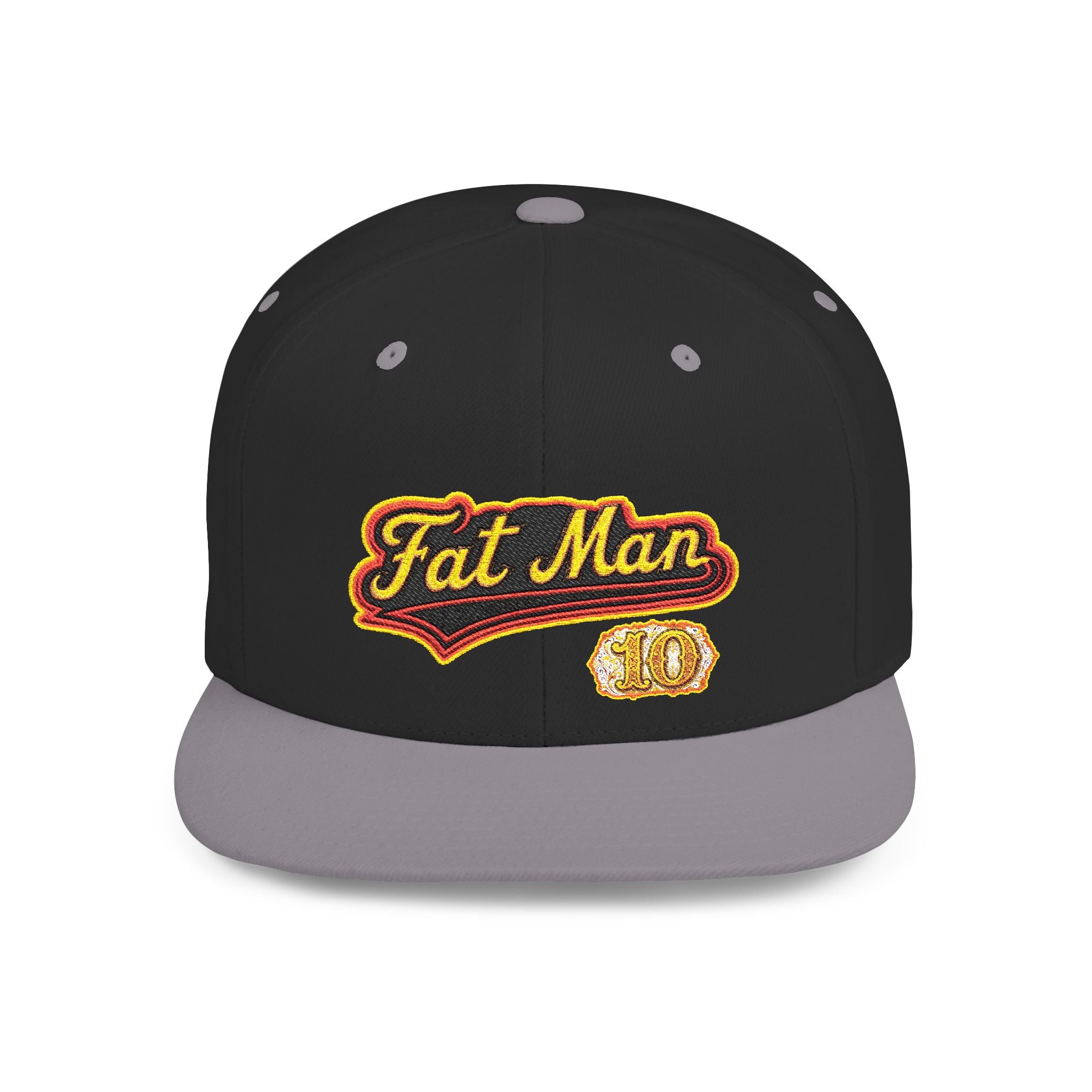 Snapback Hat — Embroidered “Fat Man” Vintage Script Cap