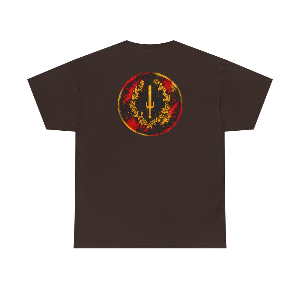Laurel Trident Tee — Vintage Gold Emblem Graphic T-Shirt