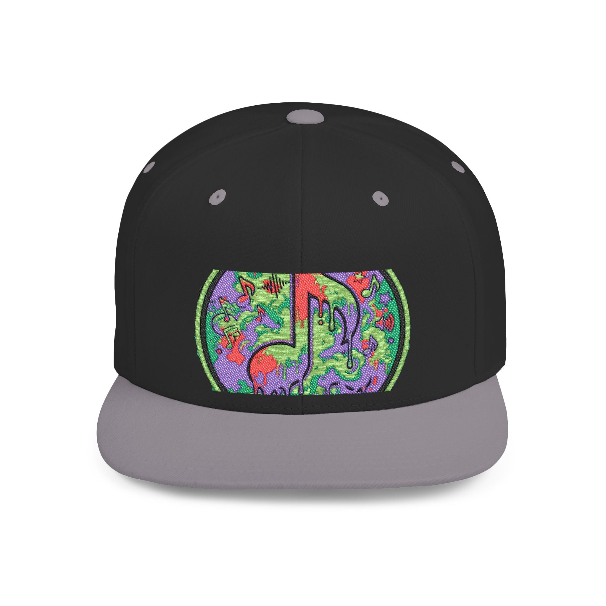 Copy of Copy of Flat Bill Snapback Hat — Retro Dance Crew Graphic Cap