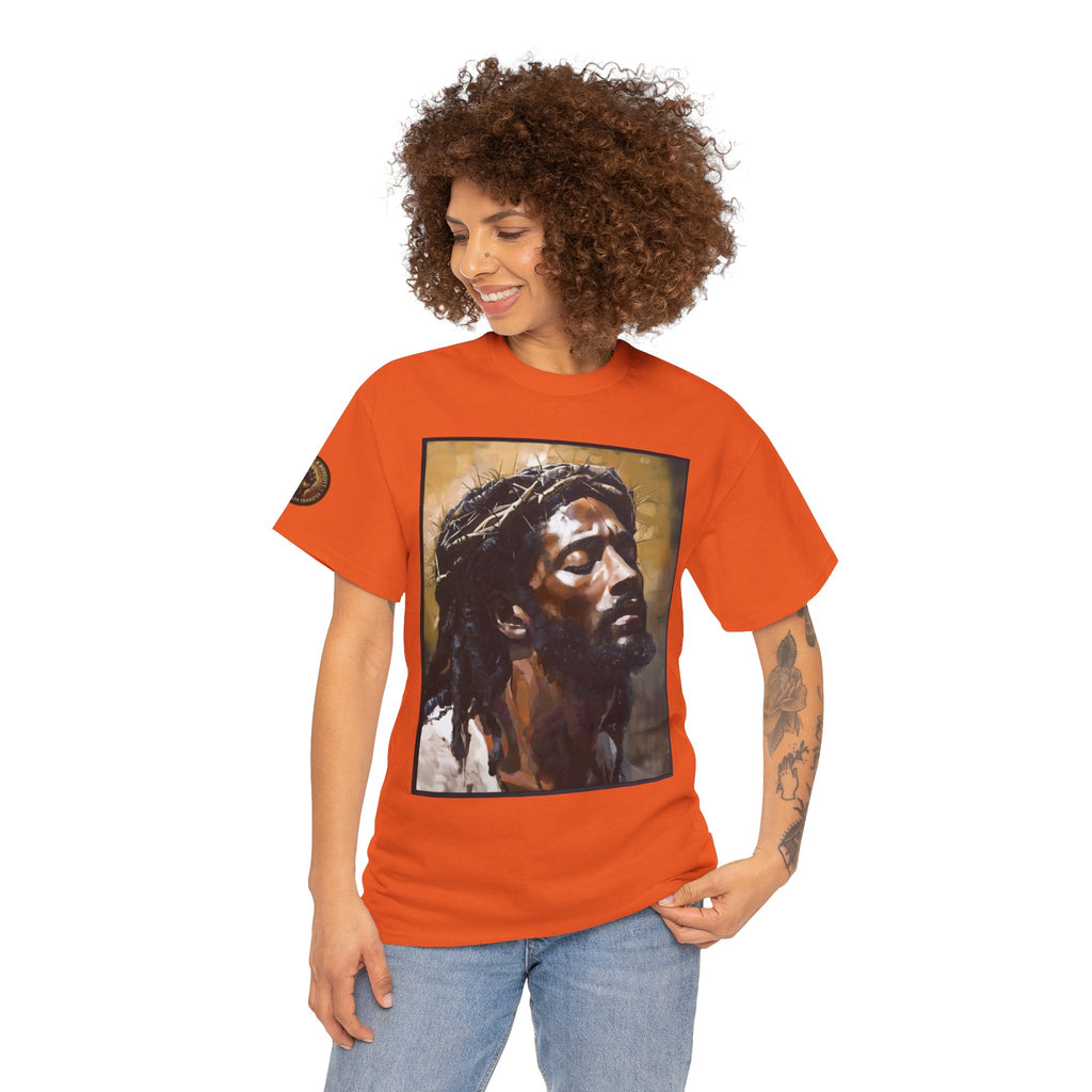Jesus Portrait Tee with 'This Is Not A Boycott — This Is A Wealth Transfer' Back Emblem
