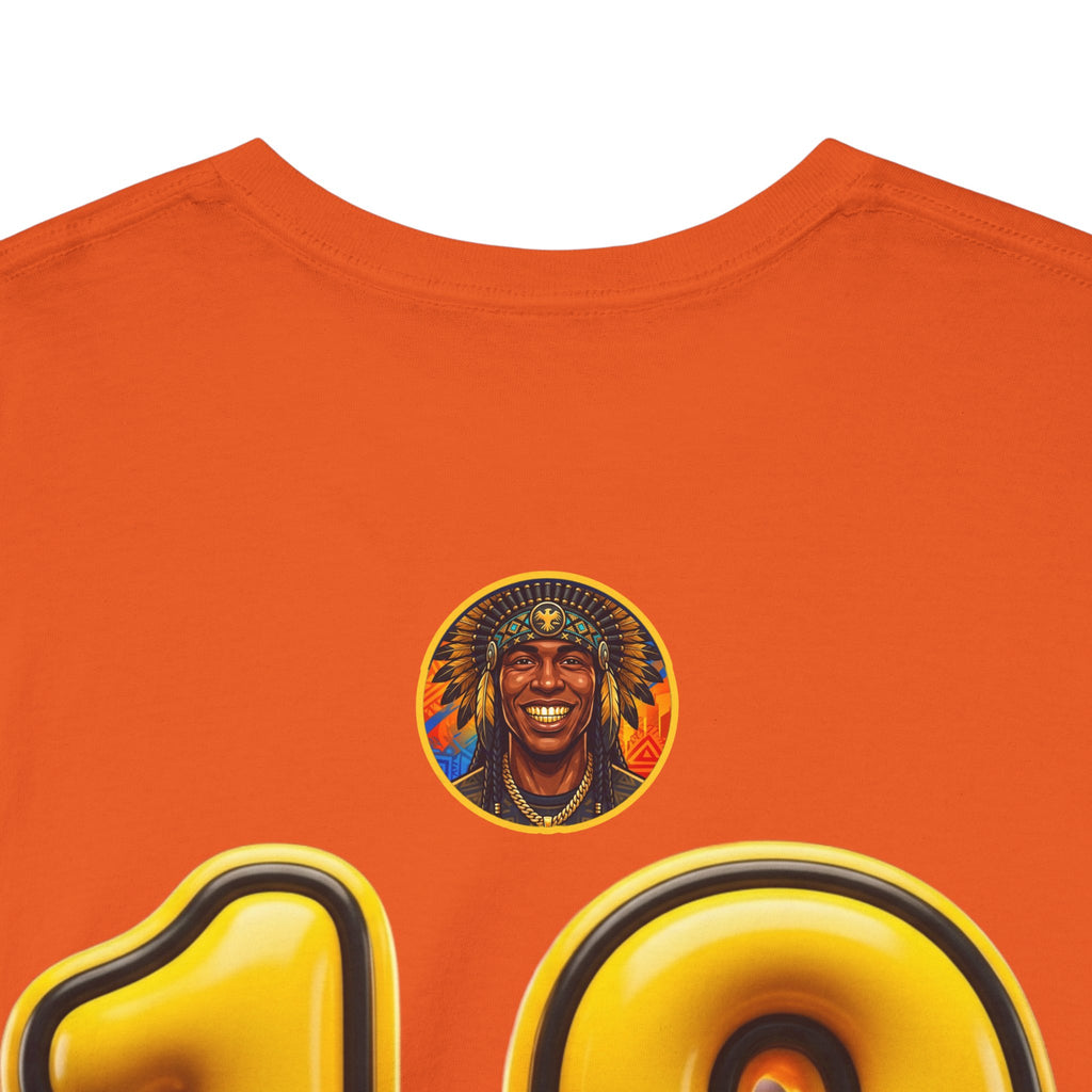 Melanated 19 Graphic Tee — Retro Script Logo & Gold Number Baseball Shirt