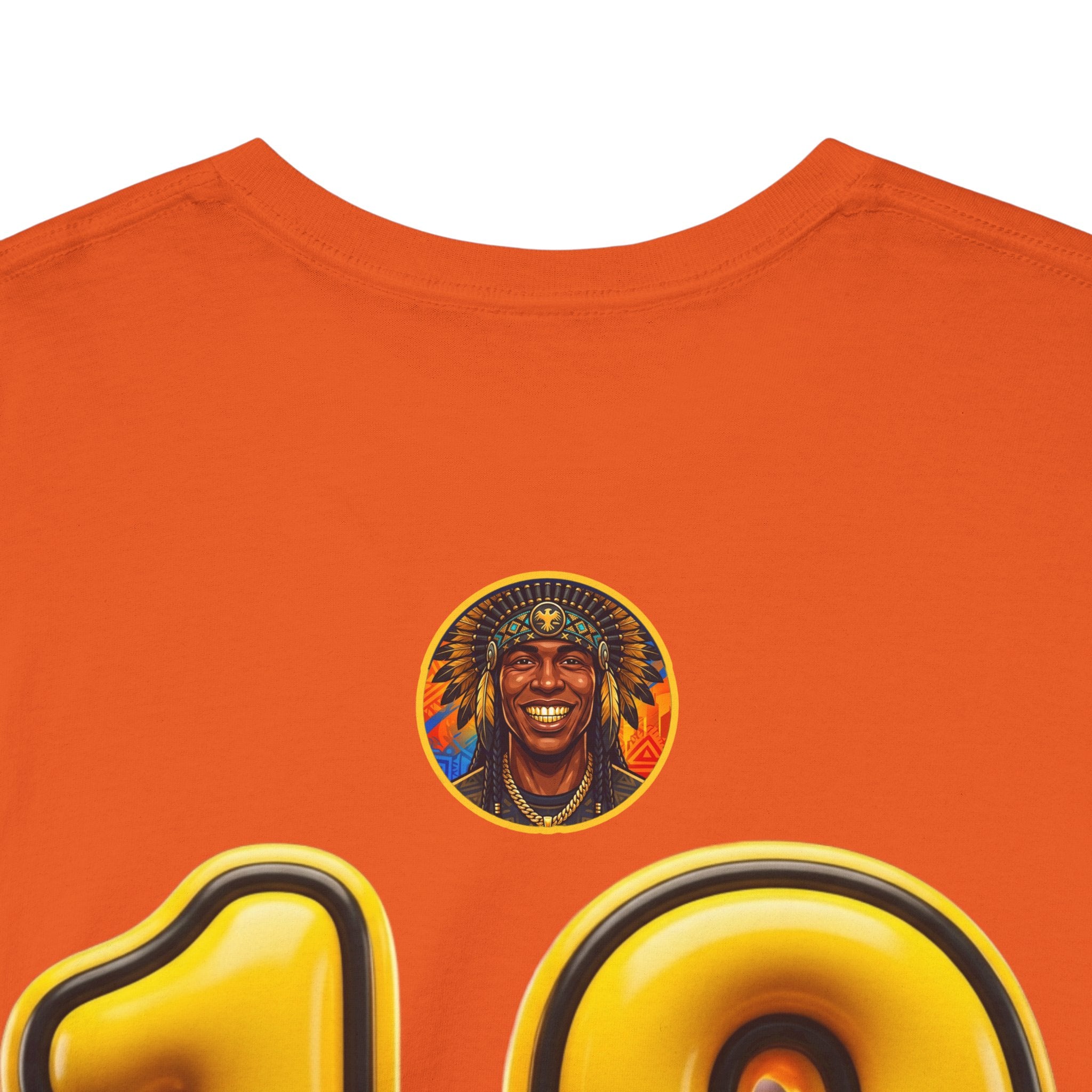 Melanated 19 Graphic Tee — Retro Script Logo & Gold Number Baseball Shirt