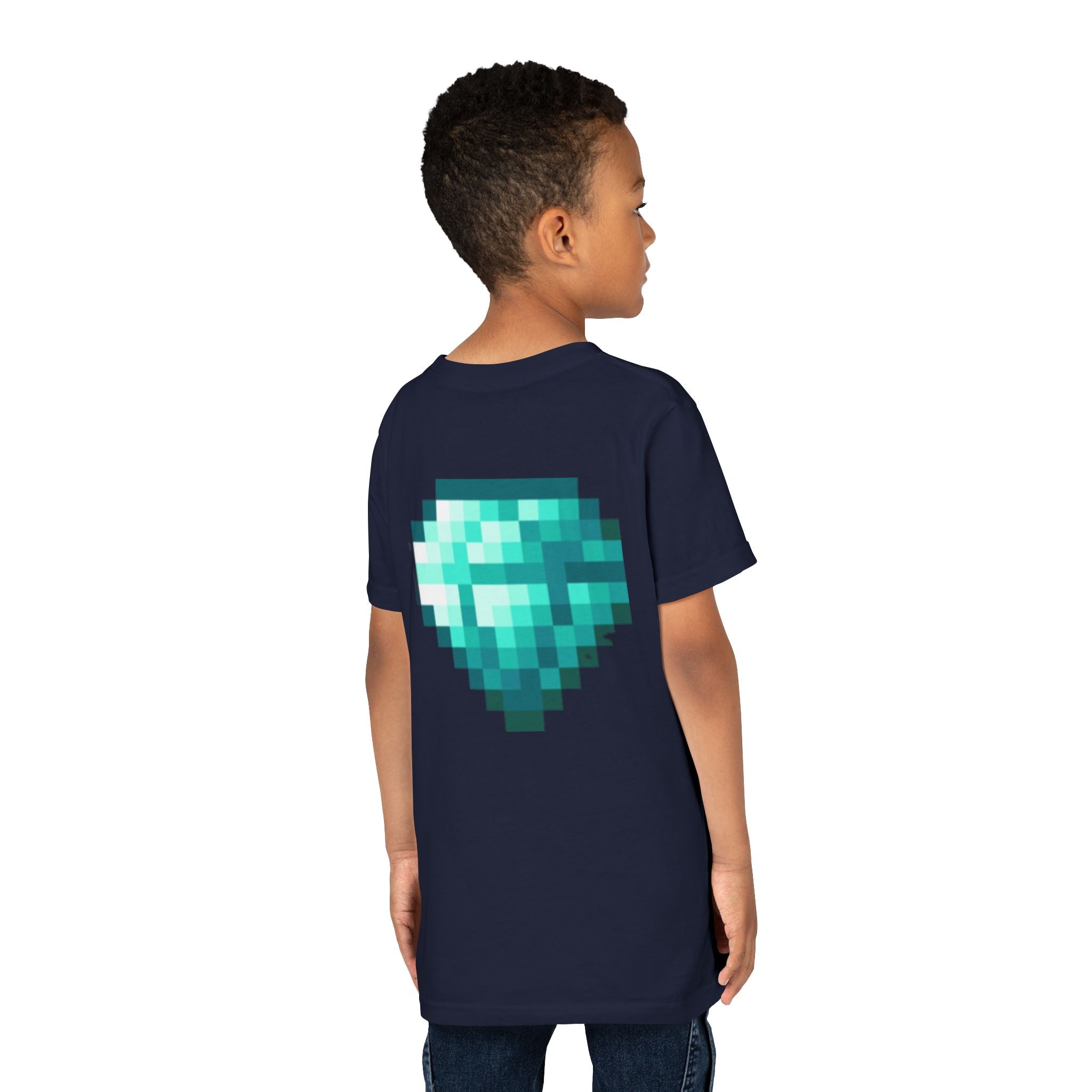 Youth Diamond Legend Tee — Pixel Minecraft-Style Gem Graphic Shirt