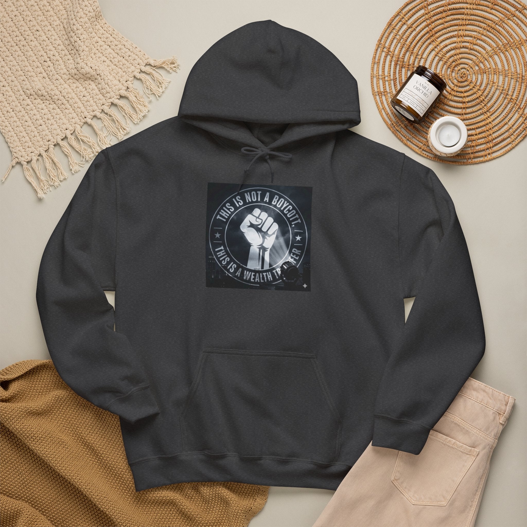 Hoodie — "This Is Not a Moment" Raised Fist Social Justice Pullover