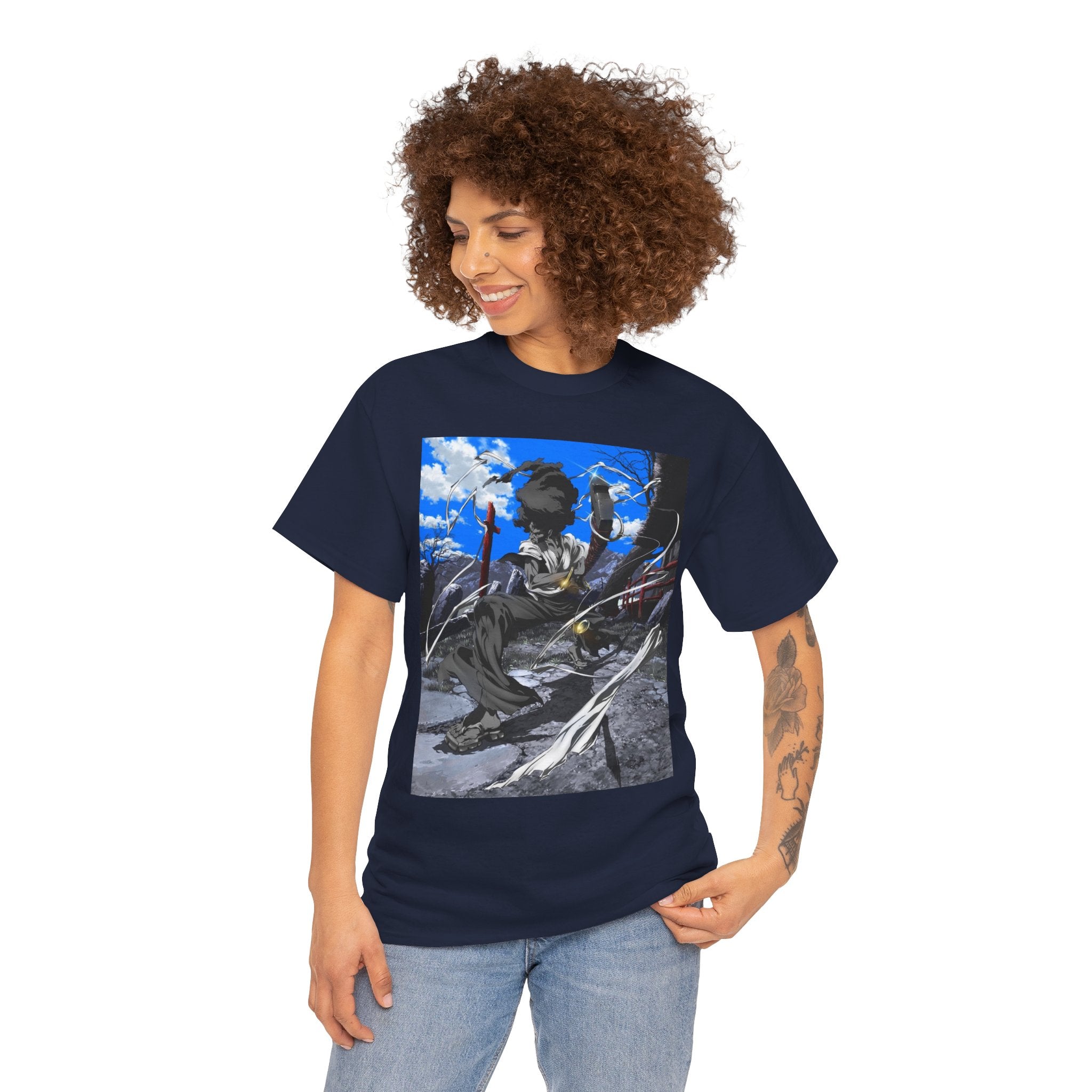 Afro Samurai Graphic Tee — Anime Streetwear T‑Shirt