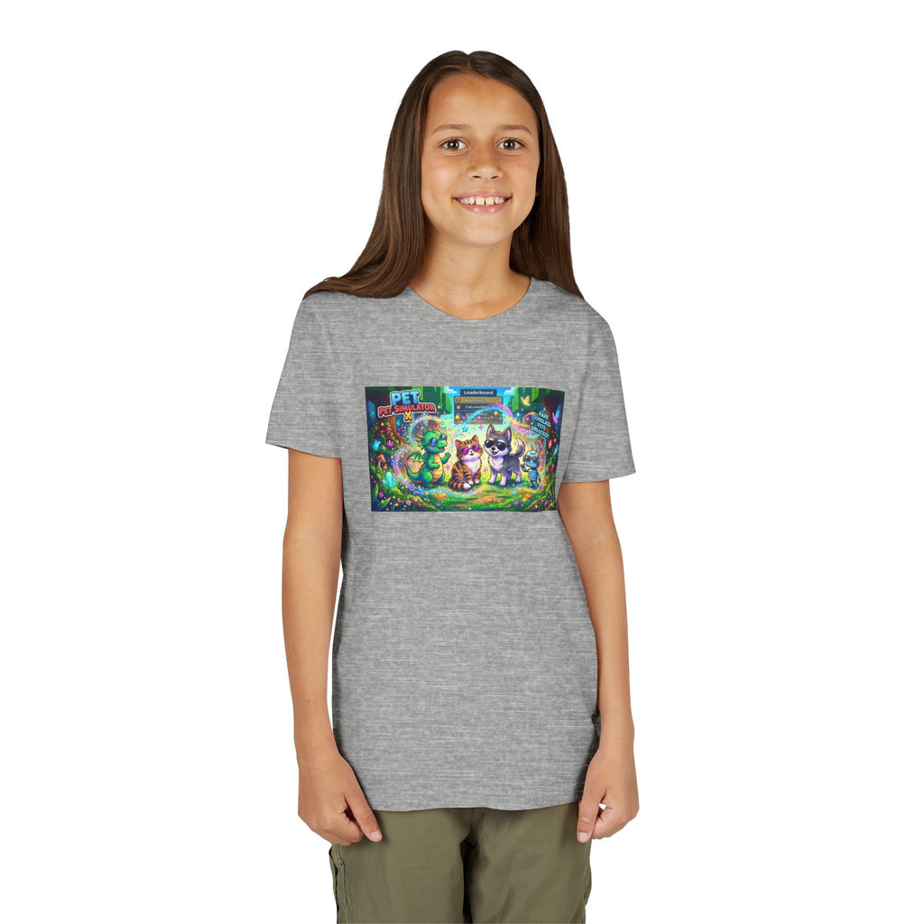Cute Fantasy Pets Sunglasses Tee — Dragon, Cat, Wolf & Robot Pets
