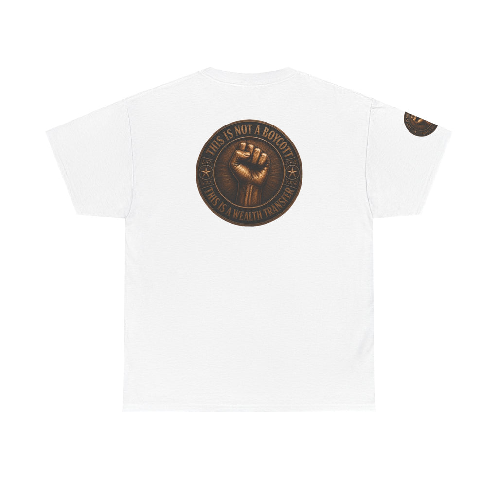 Graphic Tee — 'This Is Not A Boycott' Fist Emblem with Vintage Group Portrait