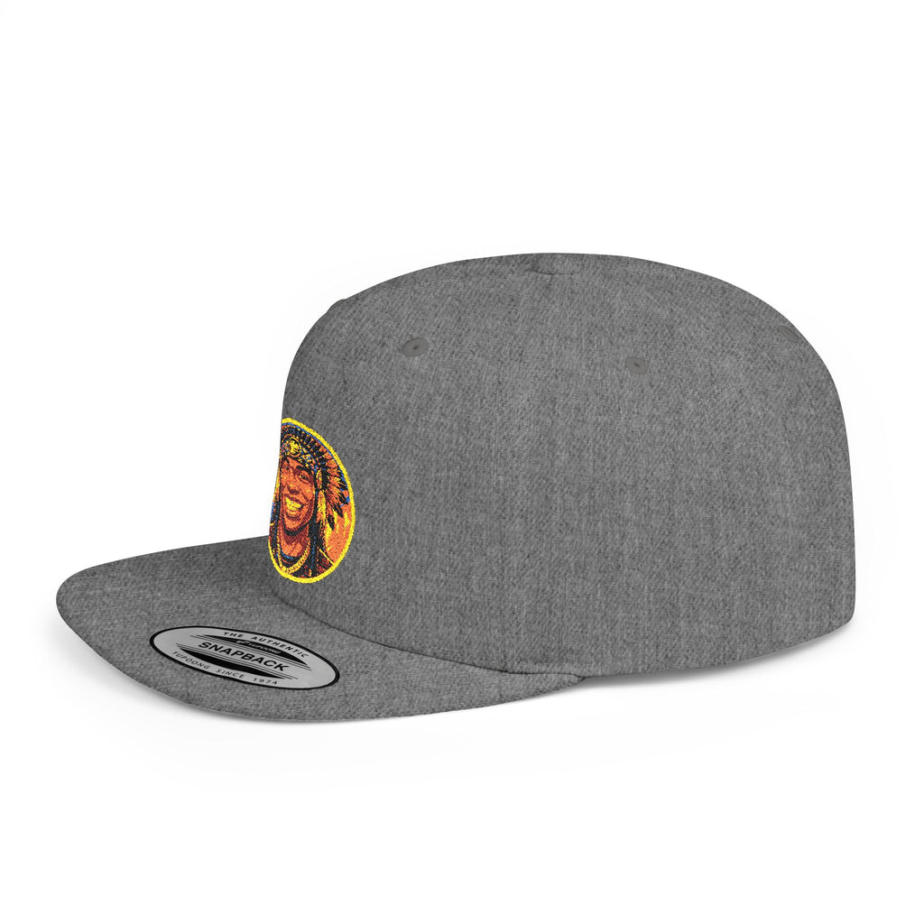 Snapback Hat — Vibrant Tribal Lion Patch Flat Bill Cap