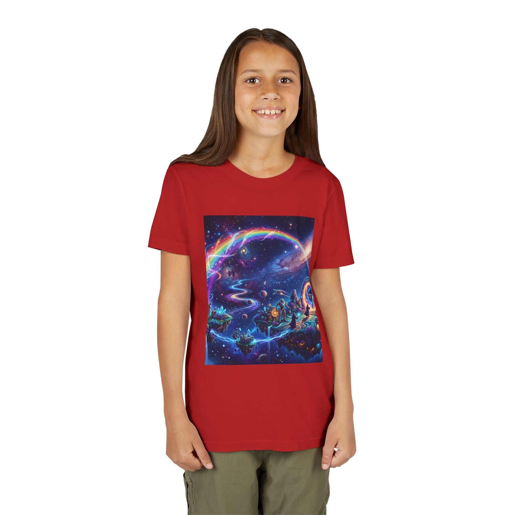 Galaxy Fantasy Youth Tee — Floating Islands, Robots & Magic Portals