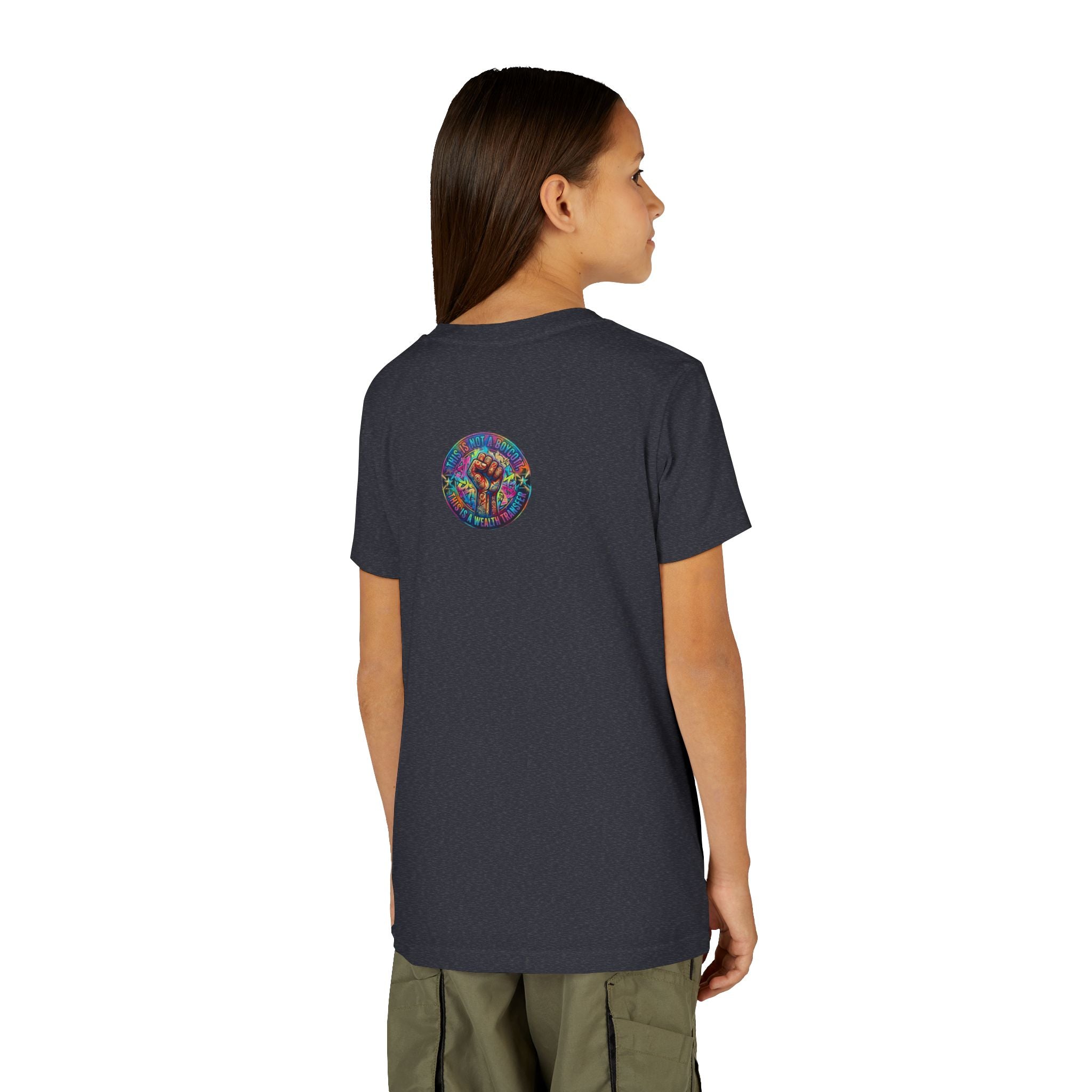 Neon Power Button Tee — Gamer Screen Escape Youth T-Shirt