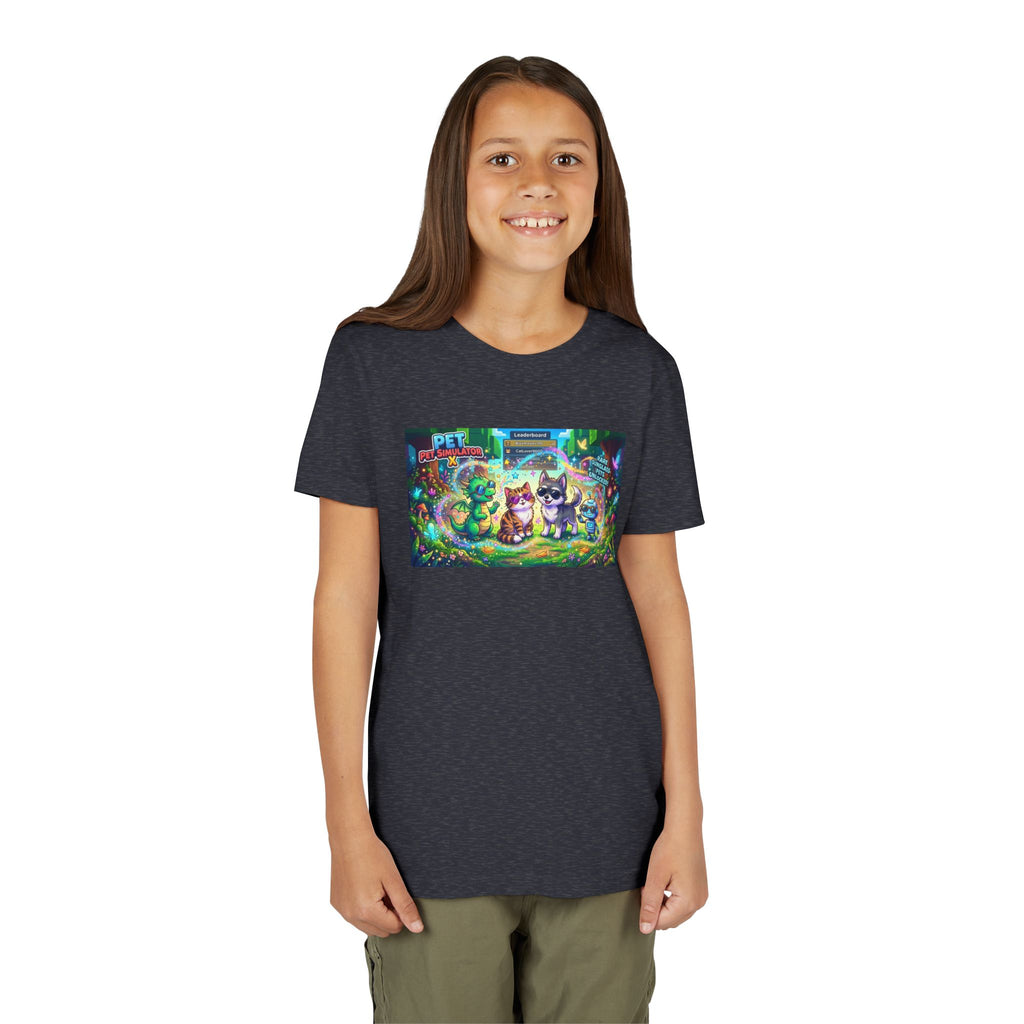 Cute Fantasy Pets Sunglasses Tee — Dragon, Cat, Wolf & Robot Pets