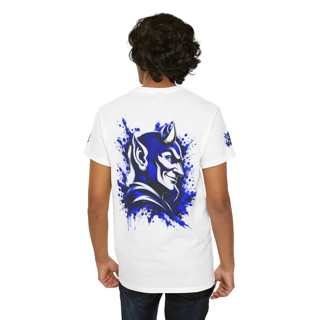 Duke Blue Devils Graphic Tee — Splatter Devil Logo T‑Shirt