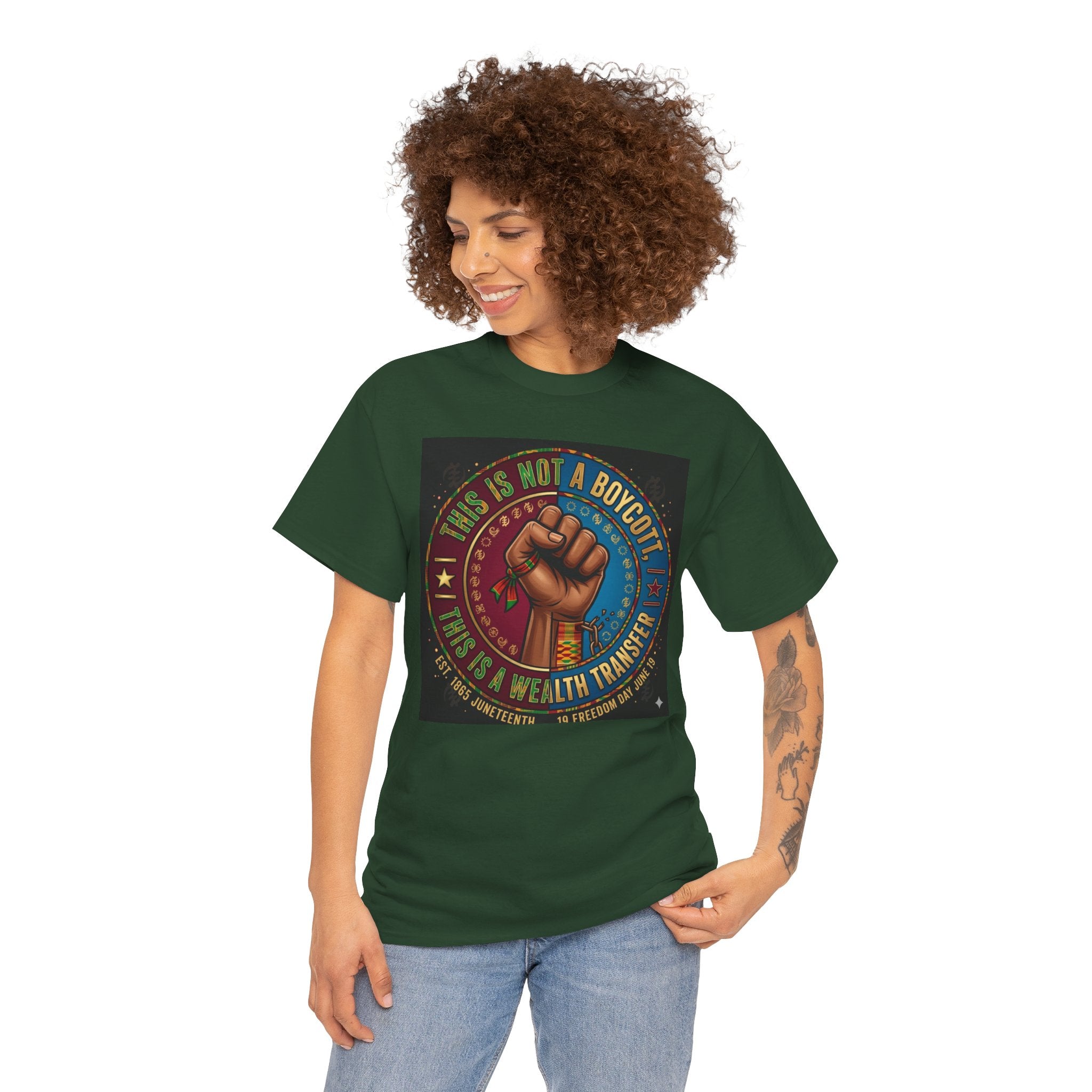 Political Activist Tee — "This Is Not a Boycott, This Is a Wealth Transfer" Fist Graphic Shirt