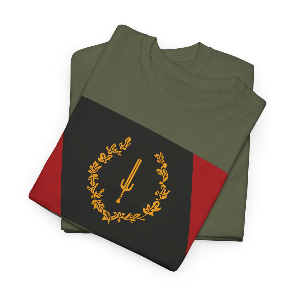 Laurel Trident Tee — Vintage Gold Emblem Graphic T-Shirt