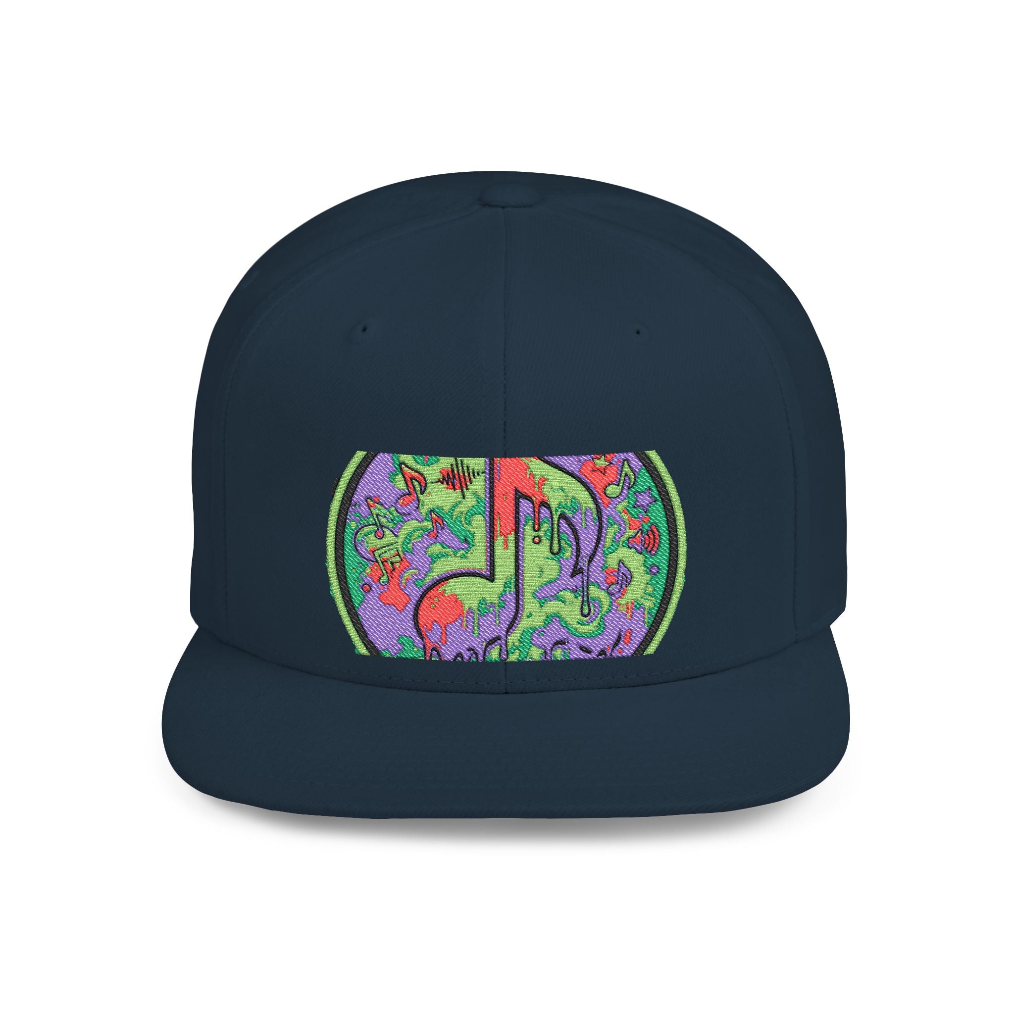 Copy of Copy of Flat Bill Snapback Hat — Retro Dance Crew Graphic Cap