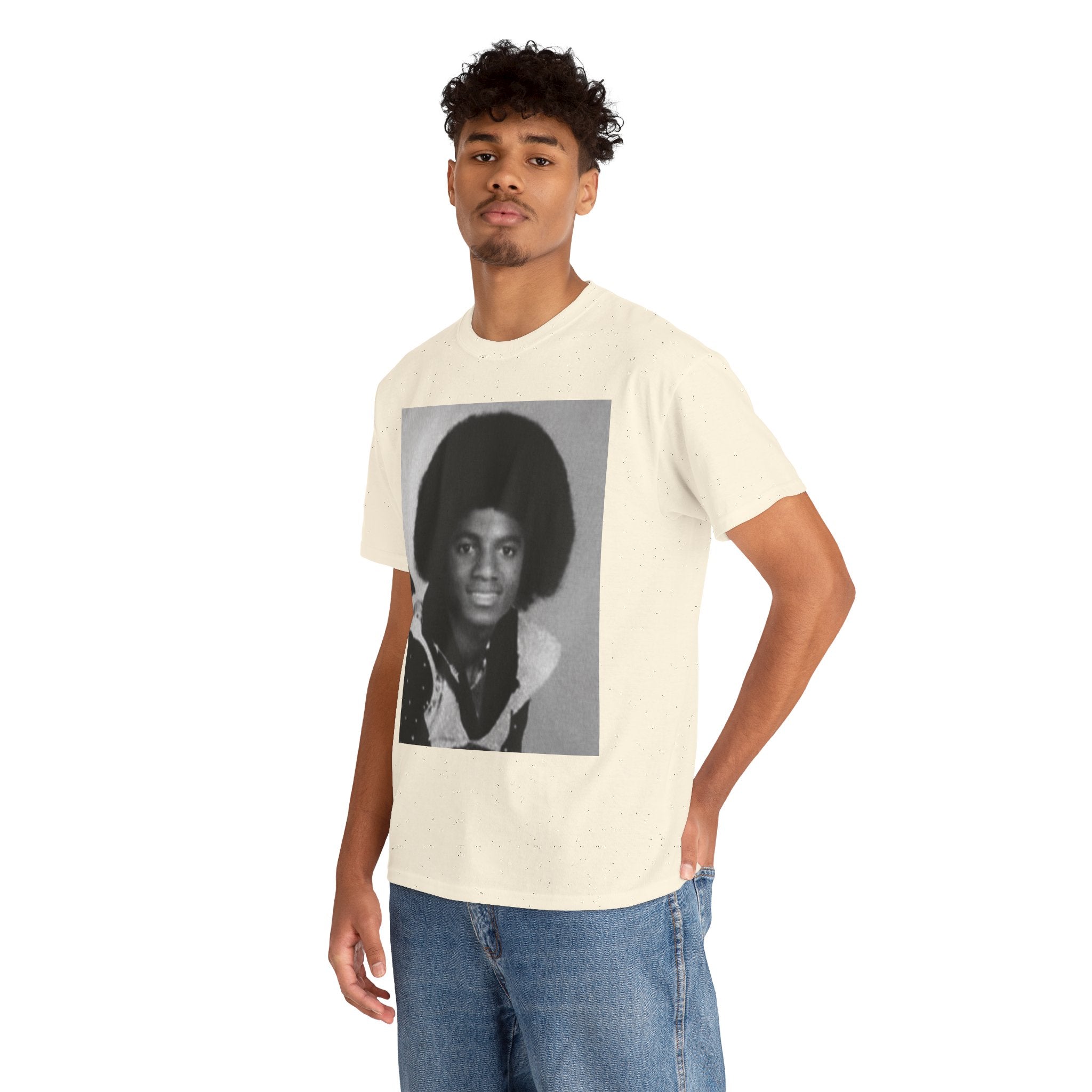 Graphic Tee — Retro Portrait Front with Black Power Fist Back