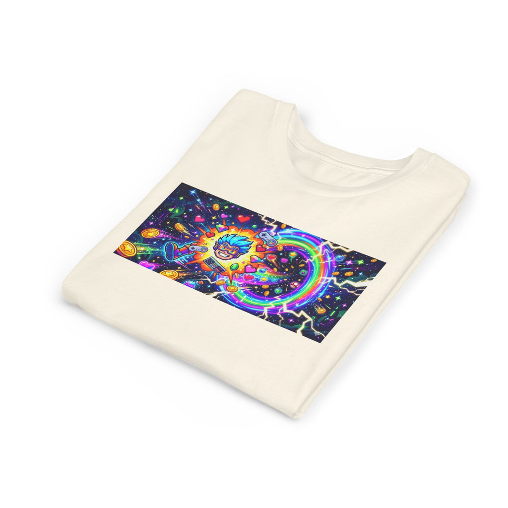 Kids Gaming Tee — Neon Rainbow Portal Gamer Shirt