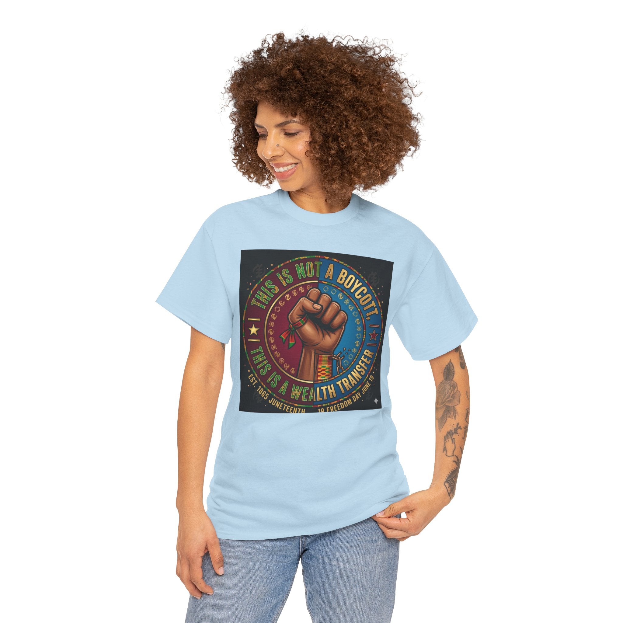 Political Activist Tee — "This Is Not a Boycott, This Is a Wealth Transfer" Fist Graphic Shirt