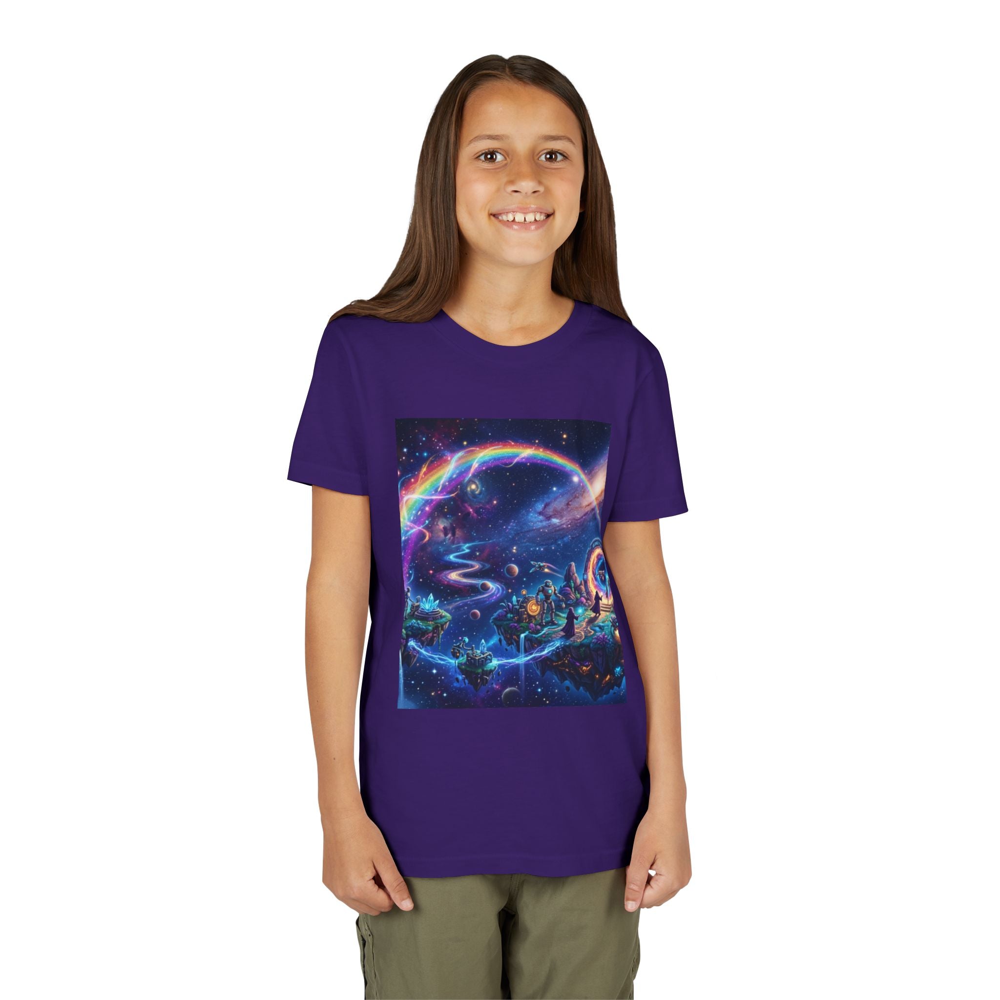 Galaxy Fantasy Youth Tee — Floating Islands, Robots & Magic Portals