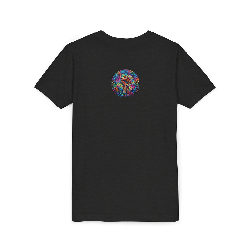 Neon Power Button Tee — Gamer Screen Escape Youth T-Shirt
