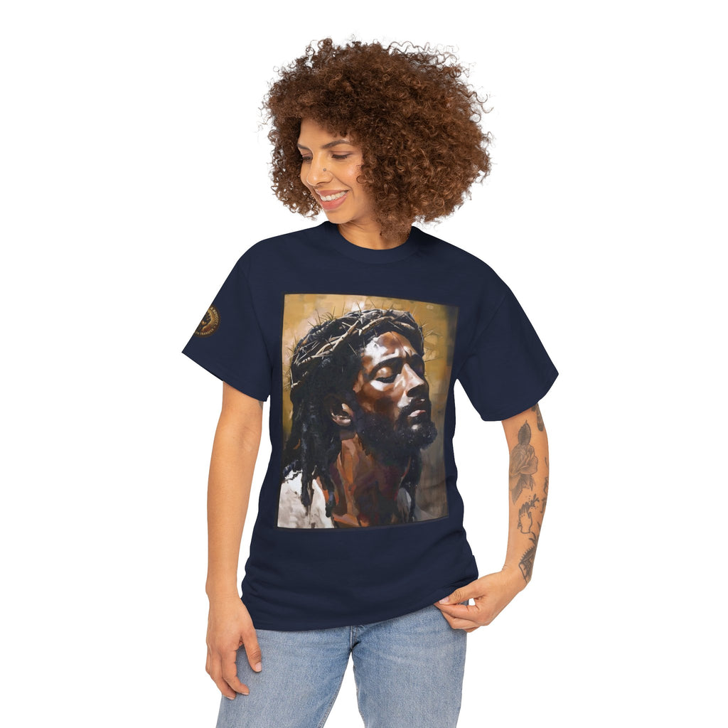 Jesus Portrait Tee with 'This Is Not A Boycott — This Is A Wealth Transfer' Back Emblem