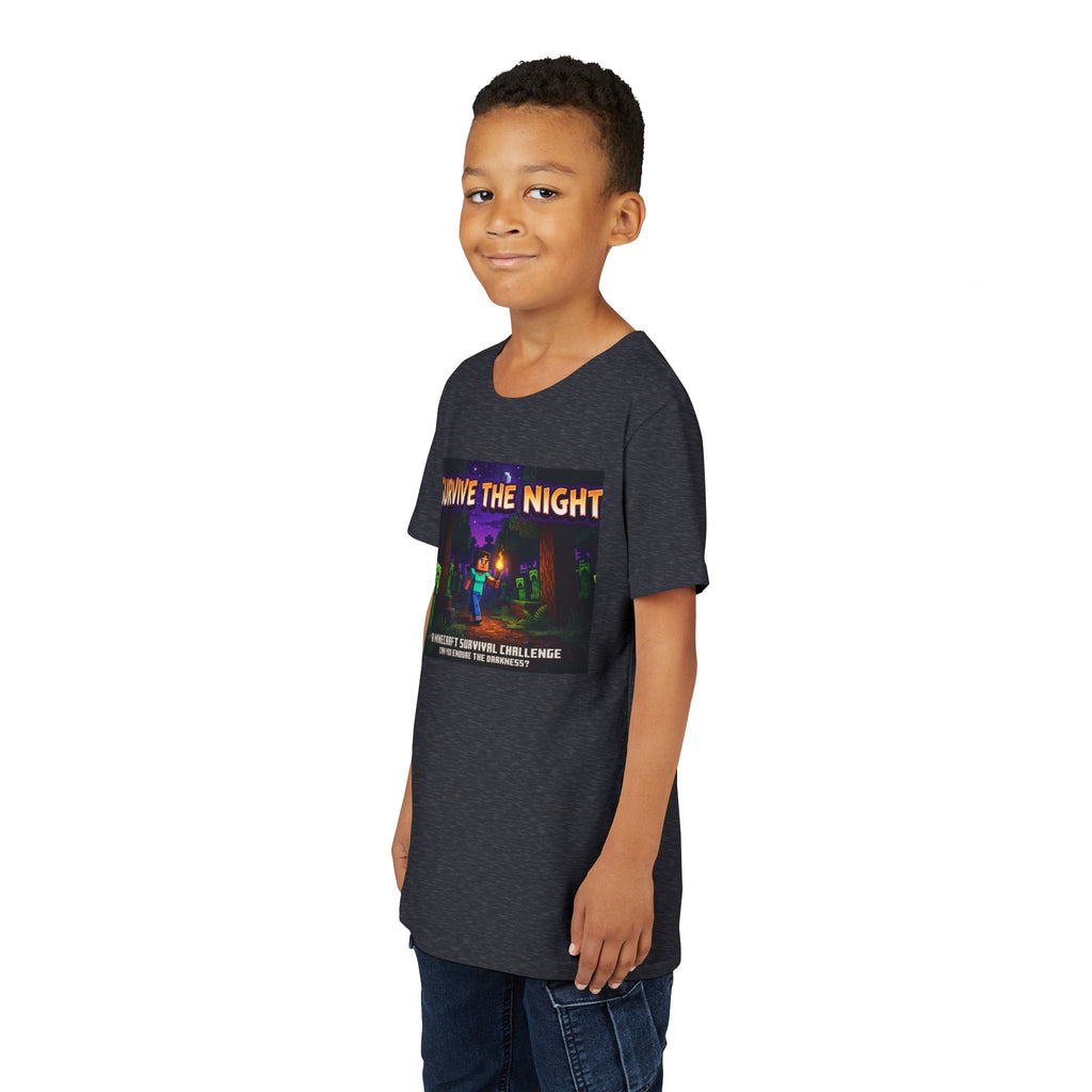 Survive the Night Youth Tee — Glowing Creeper Night Gamer Shirt