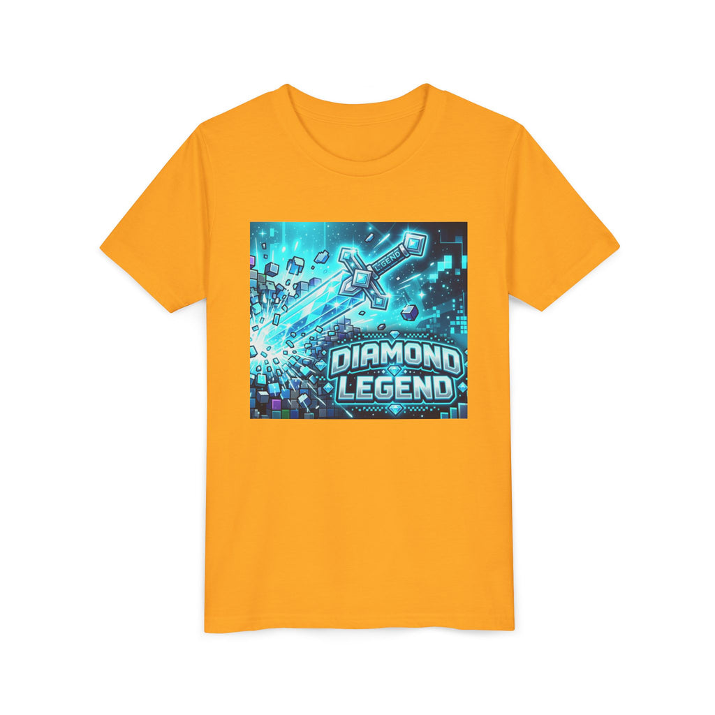 Youth Diamond Legend Tee — Pixel Minecraft-Style Gem Graphic Shirt