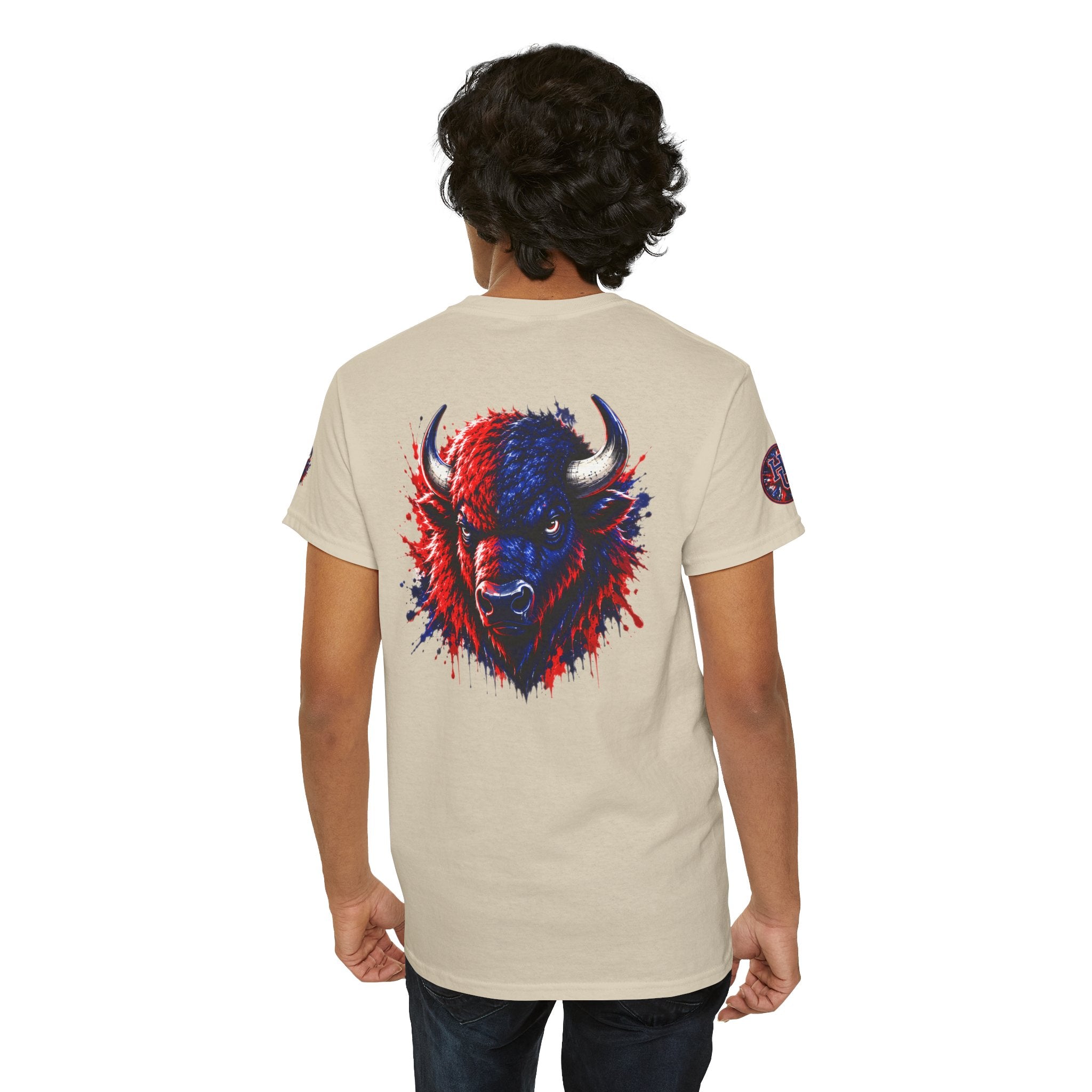 Howard University Buffalo Spirit Tee — HU Bison Red & Blue Campus Shirt