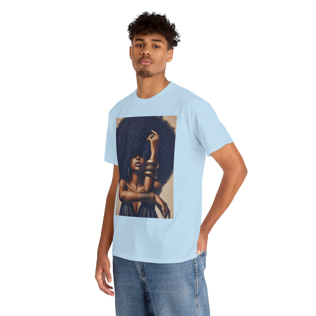 Afro Goddess Portrait Tee — Empowerment Graphic T-Shirt