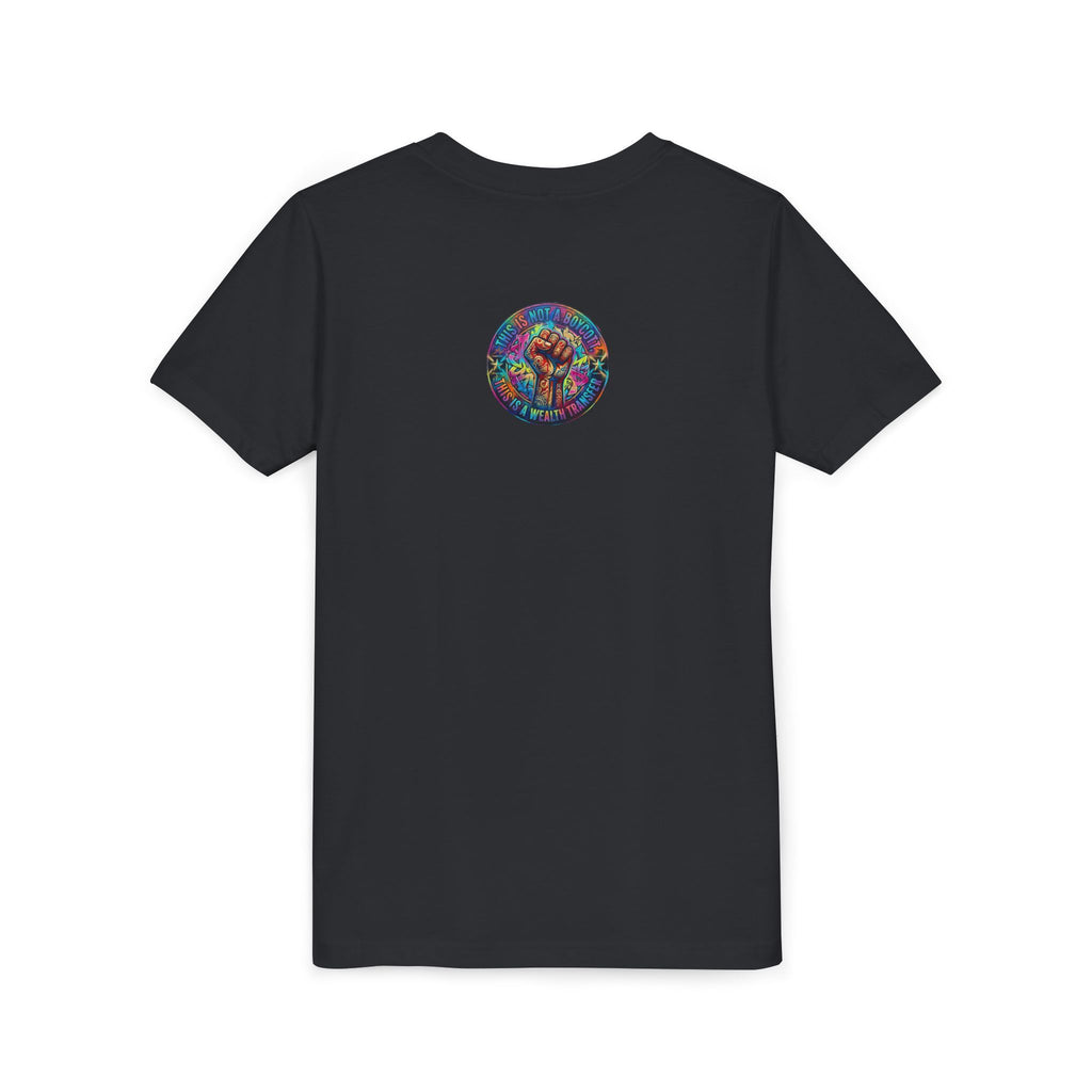 Neon Power Button Tee — Gamer Screen Escape Youth T-Shirt
