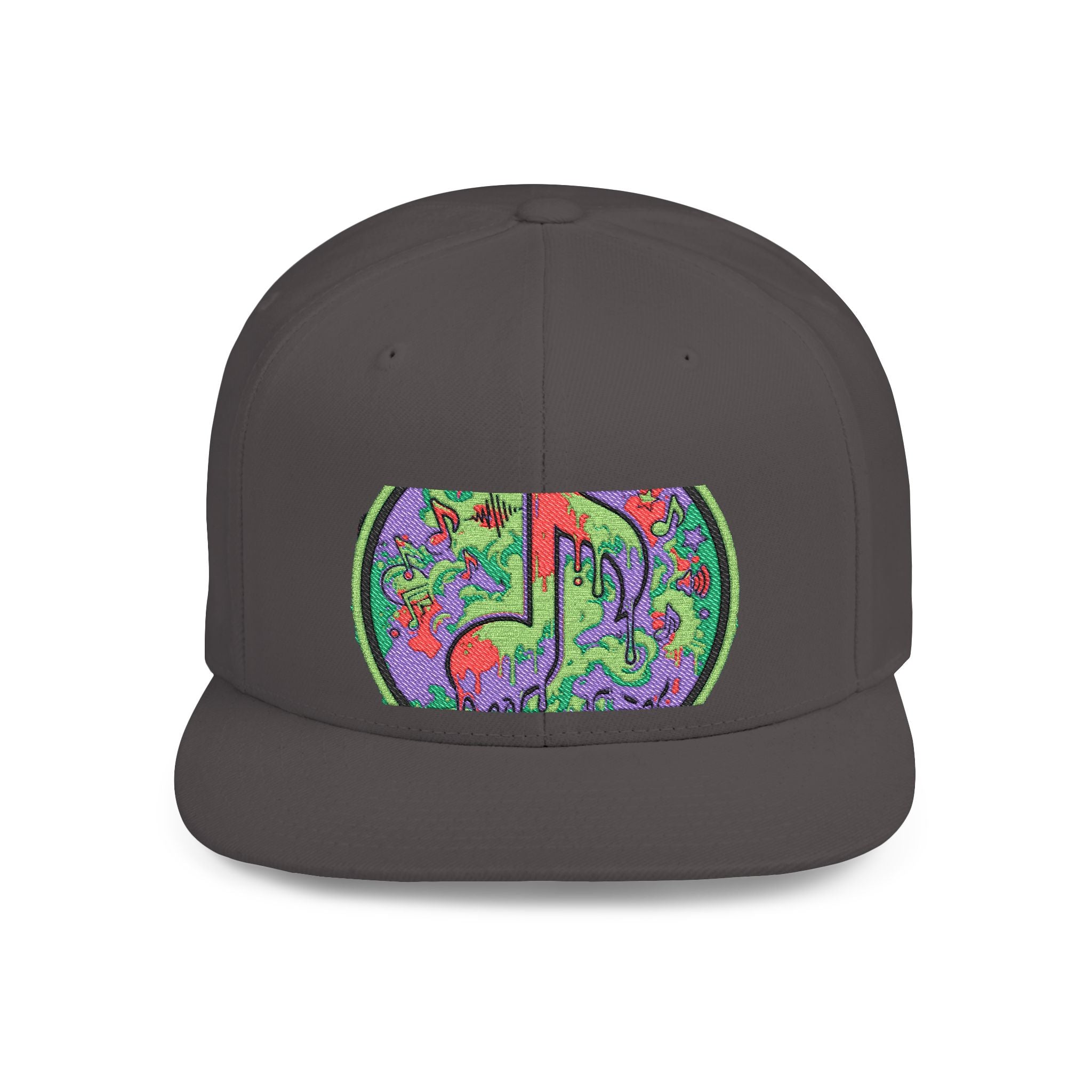 Copy of Copy of Flat Bill Snapback Hat — Retro Dance Crew Graphic Cap
