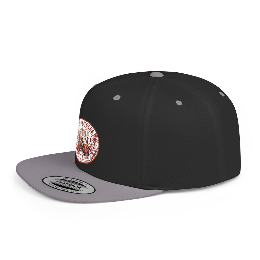 Wildflower Crown Snapback Hat — 'Little Dreamer' Floral Embroidered Flat Bill