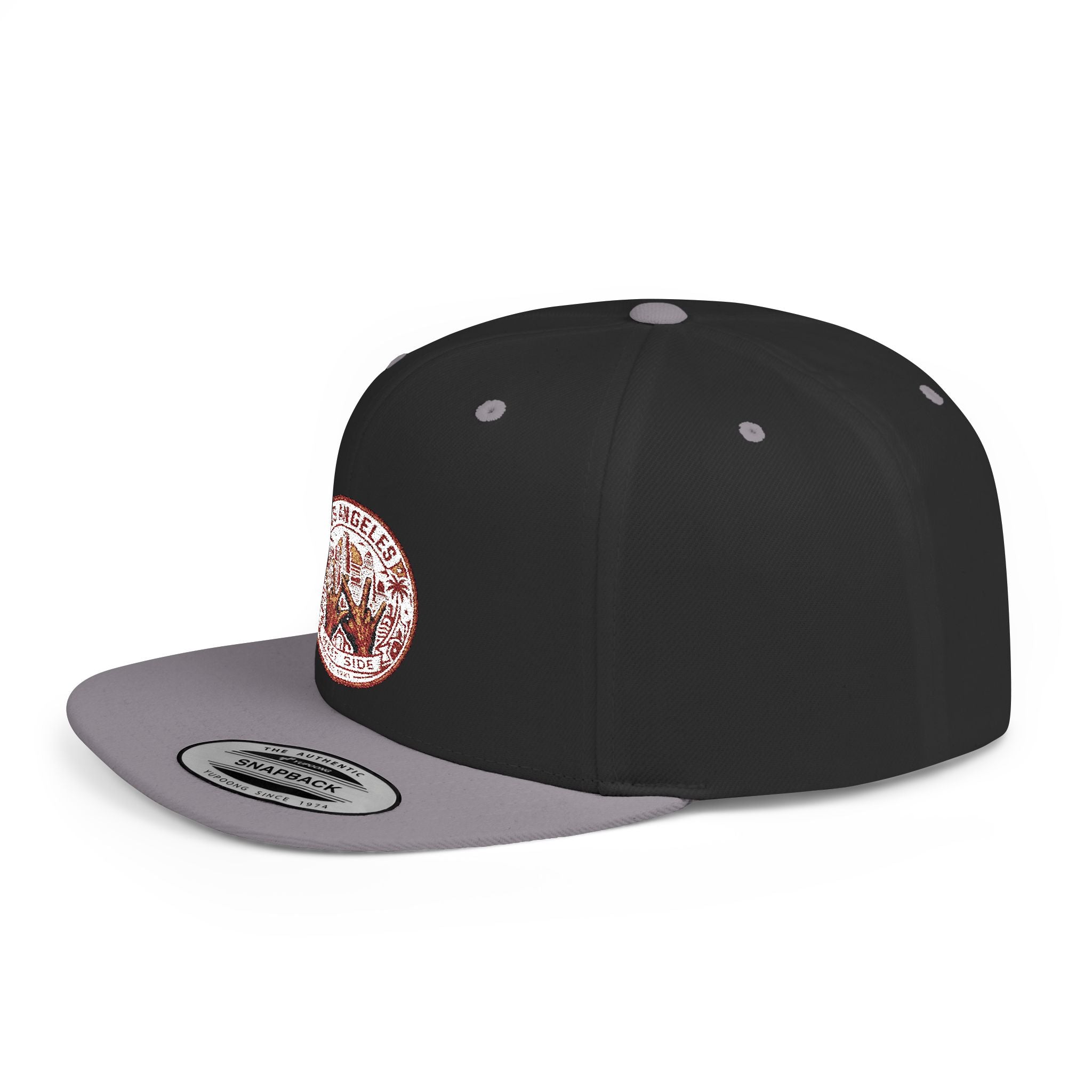 Wildflower Crown Snapback Hat — 'Little Dreamer' Floral Embroidered Flat Bill