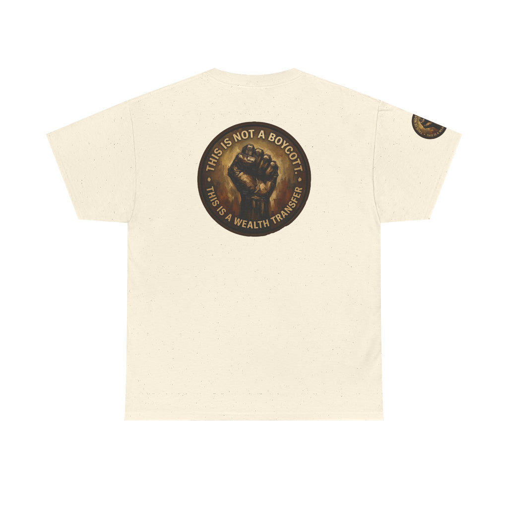 Jesus Portrait Tee with 'This Is Not A Boycott — This Is A Wealth Transfer' Back Emblem