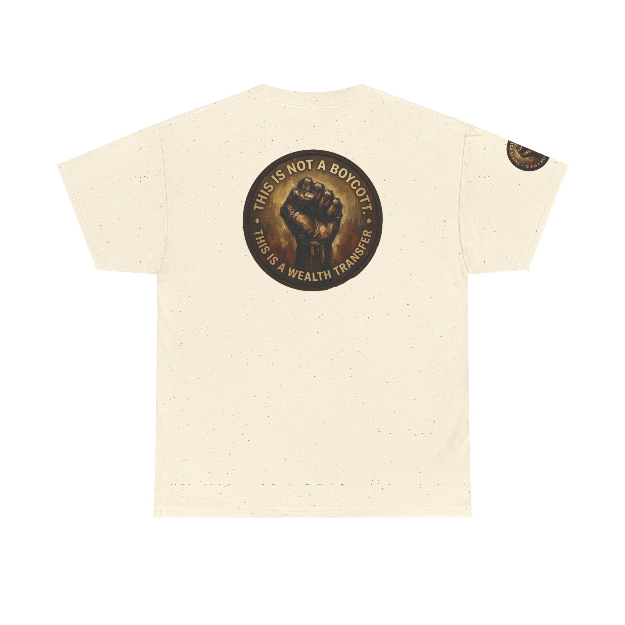Jesus Portrait Tee with 'This Is Not A Boycott — This Is A Wealth Transfer' Back Emblem