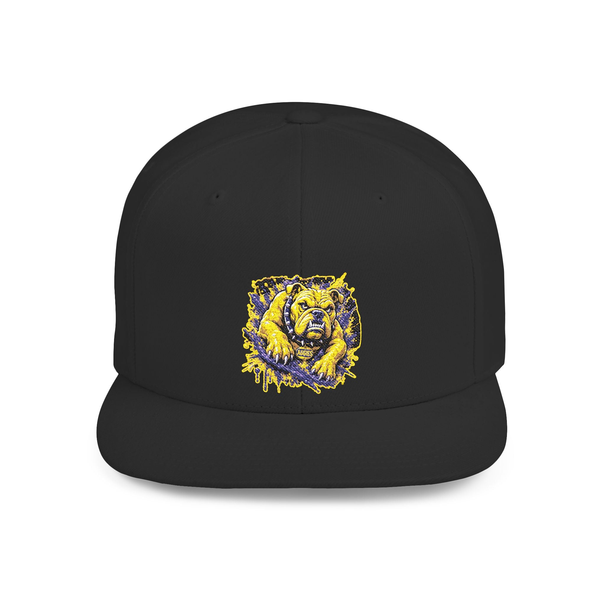 Lion Watercolor Snapback Hat — Yellow & Purple Lion Design